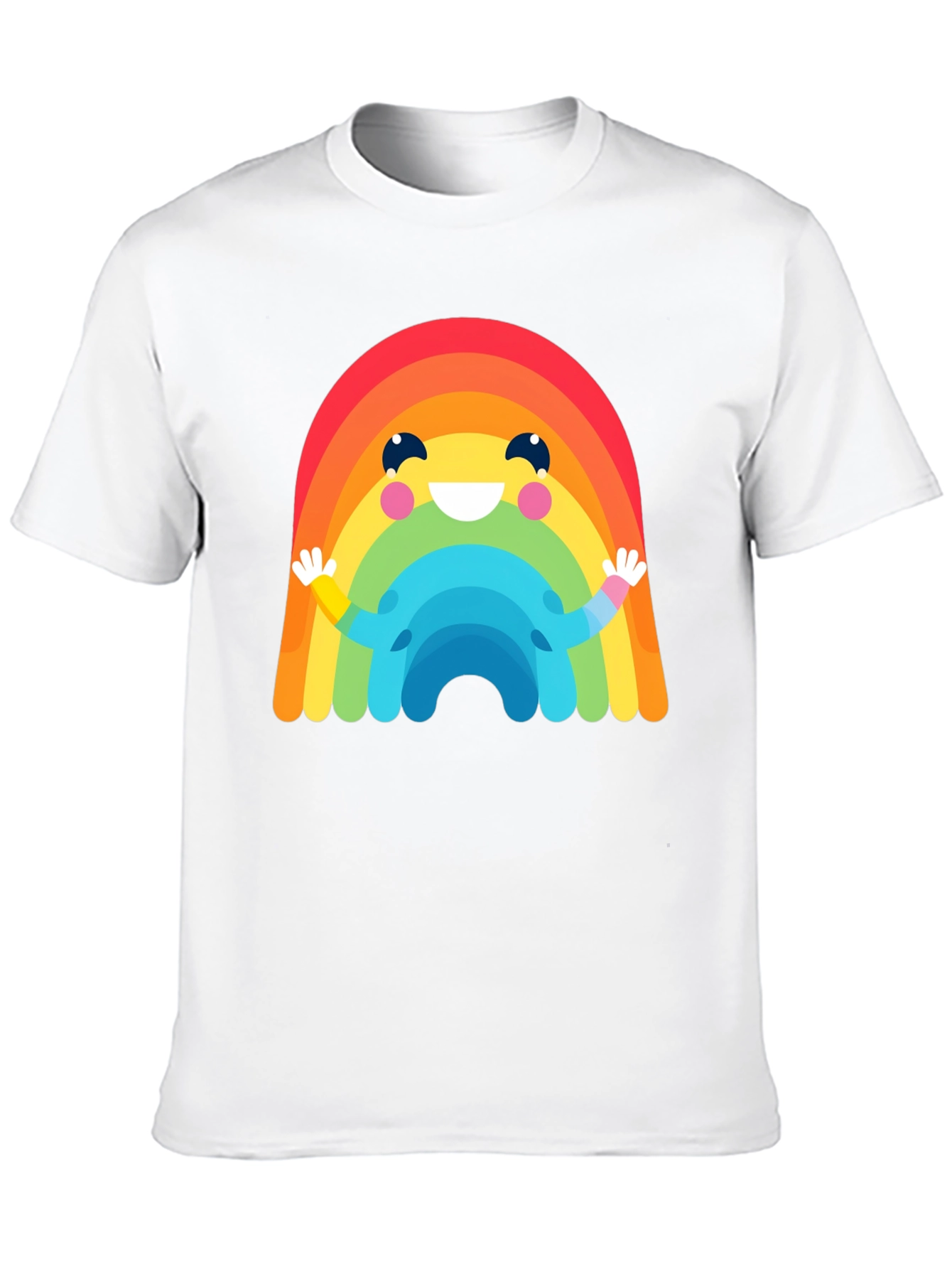 Black Rainbow Character Graphic Black T-Shirt view 10