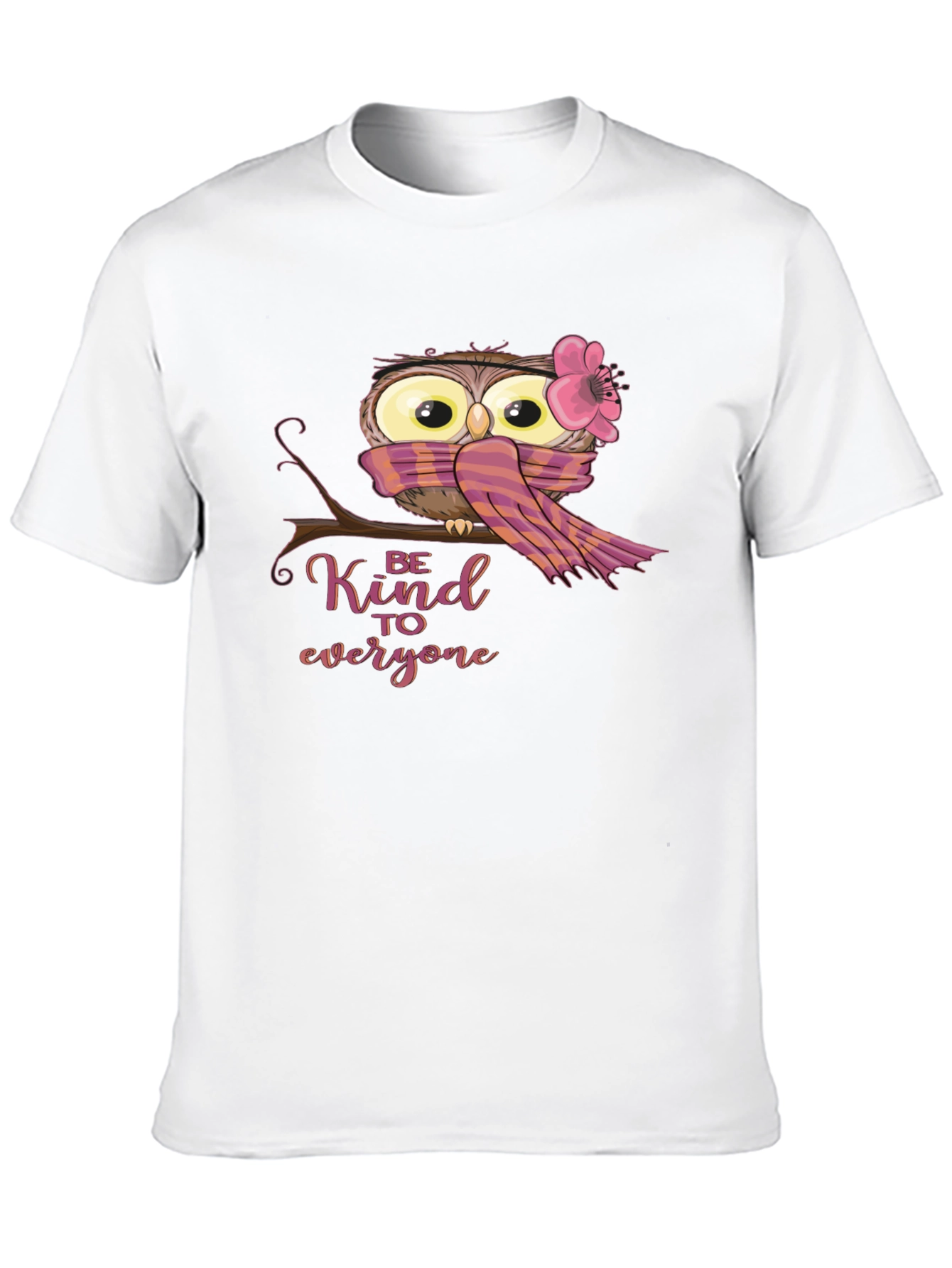 Black Cute Owl Graphic Tee - Be Kind T-Shirt view 10