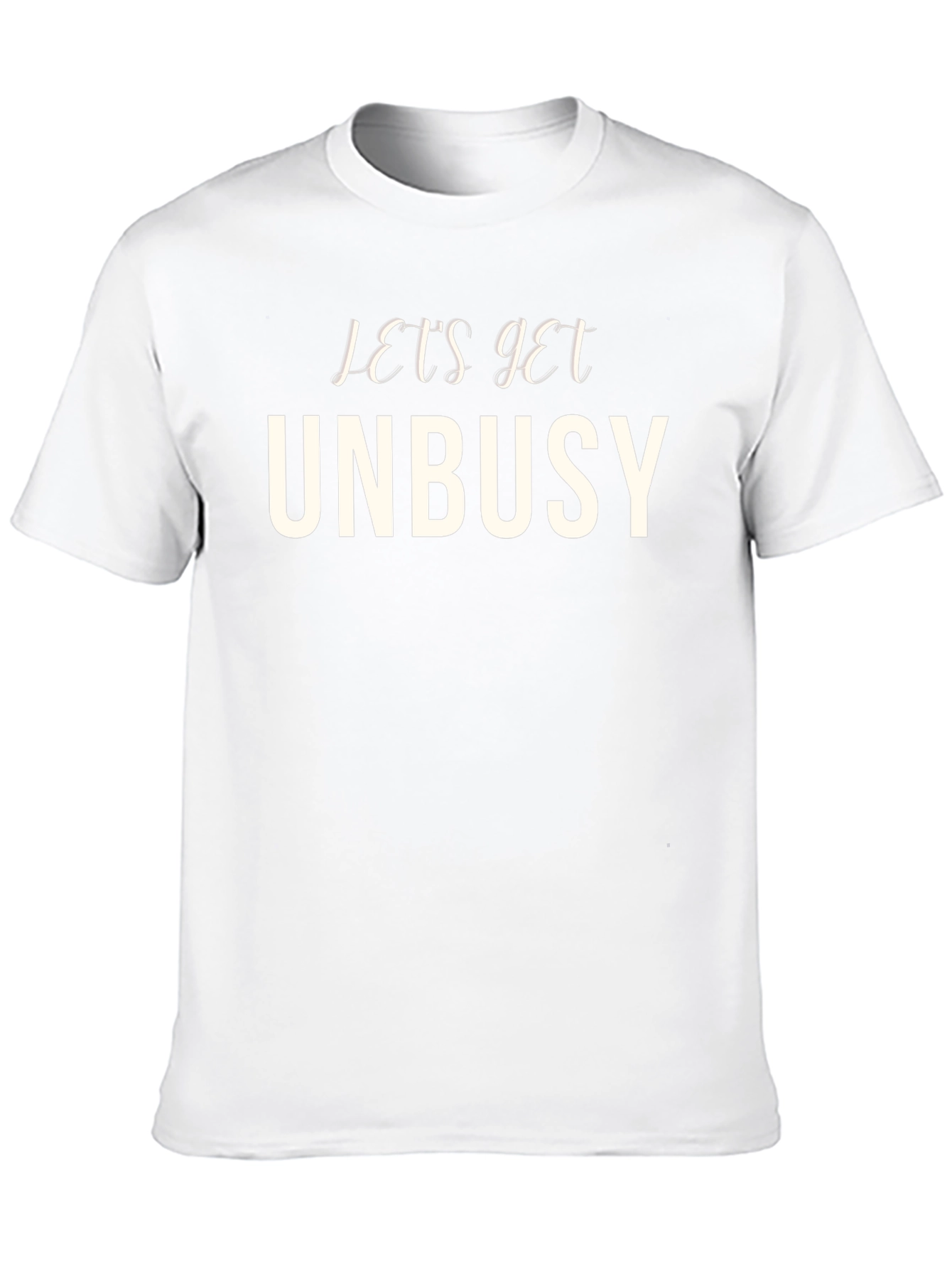 Black Let's Get Unbusy Graphic Tee - Comfy Crew Neck view 10