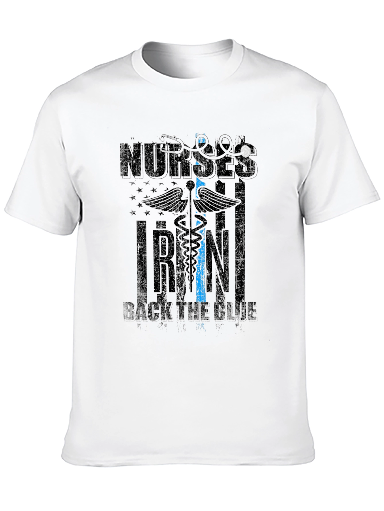 Black Nurses Back the Blue Graphic Tee - Unisex view 10