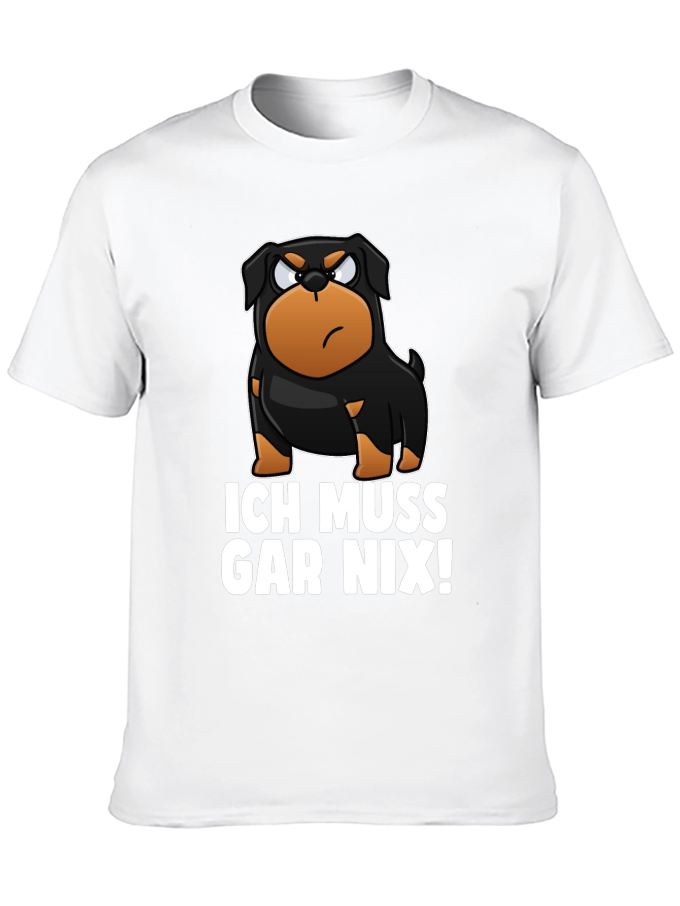 Black Ich Muss Gar Nix! Rottweiler Graphic T-Shirt view 10