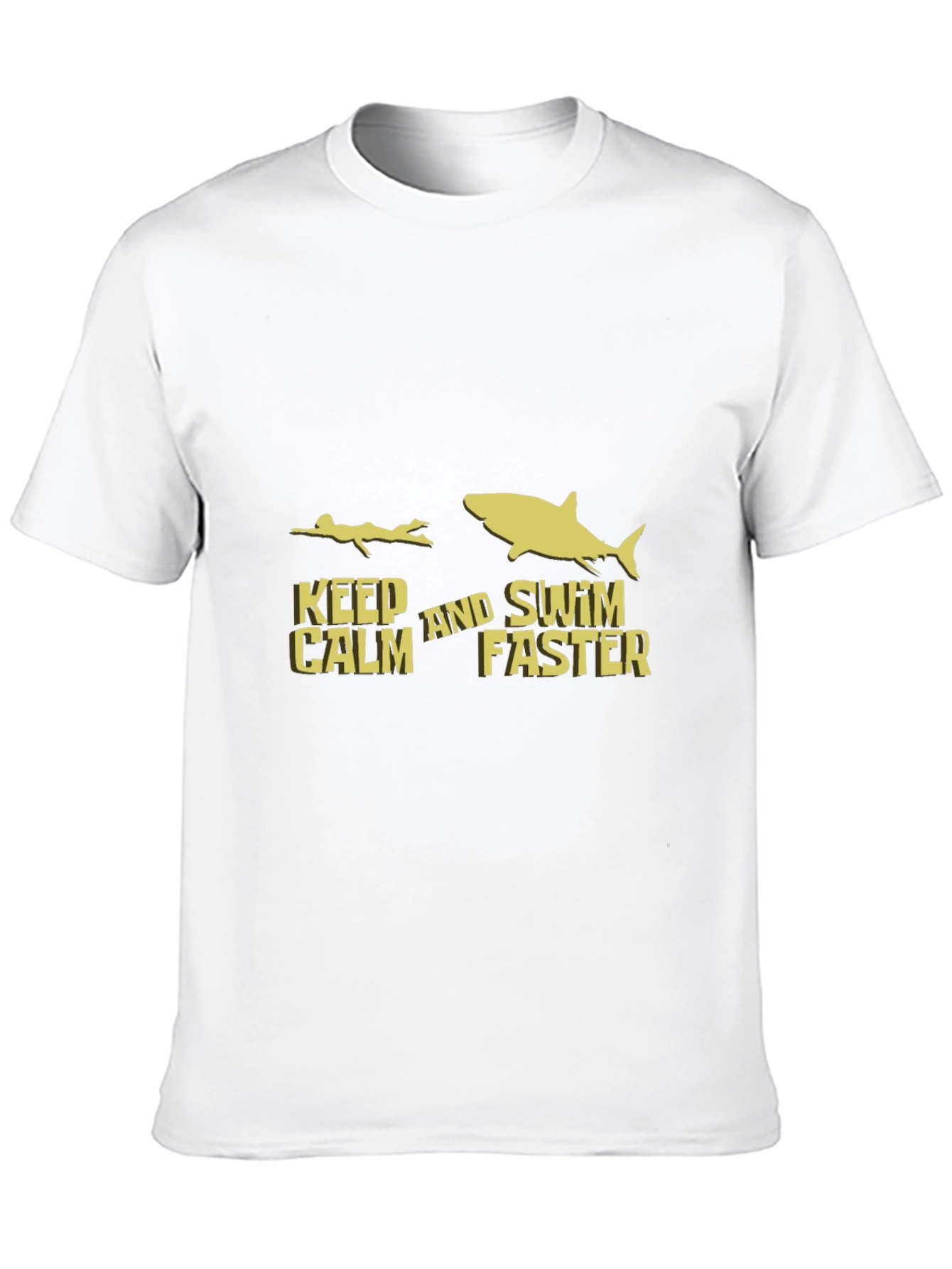 Black Keep Calm and Swim Faster T-Shirt view 10
