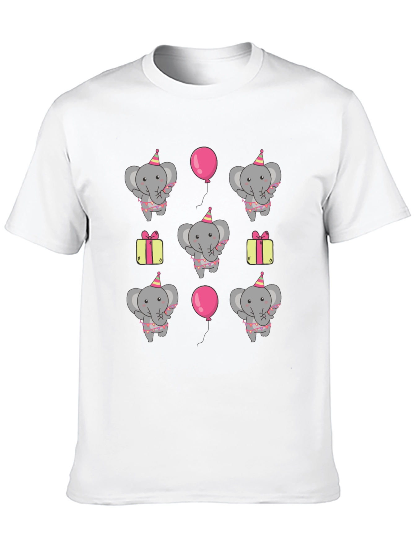 Black Elephant Birthday Party T-Shirt - Fun Graphic Tee view 10
