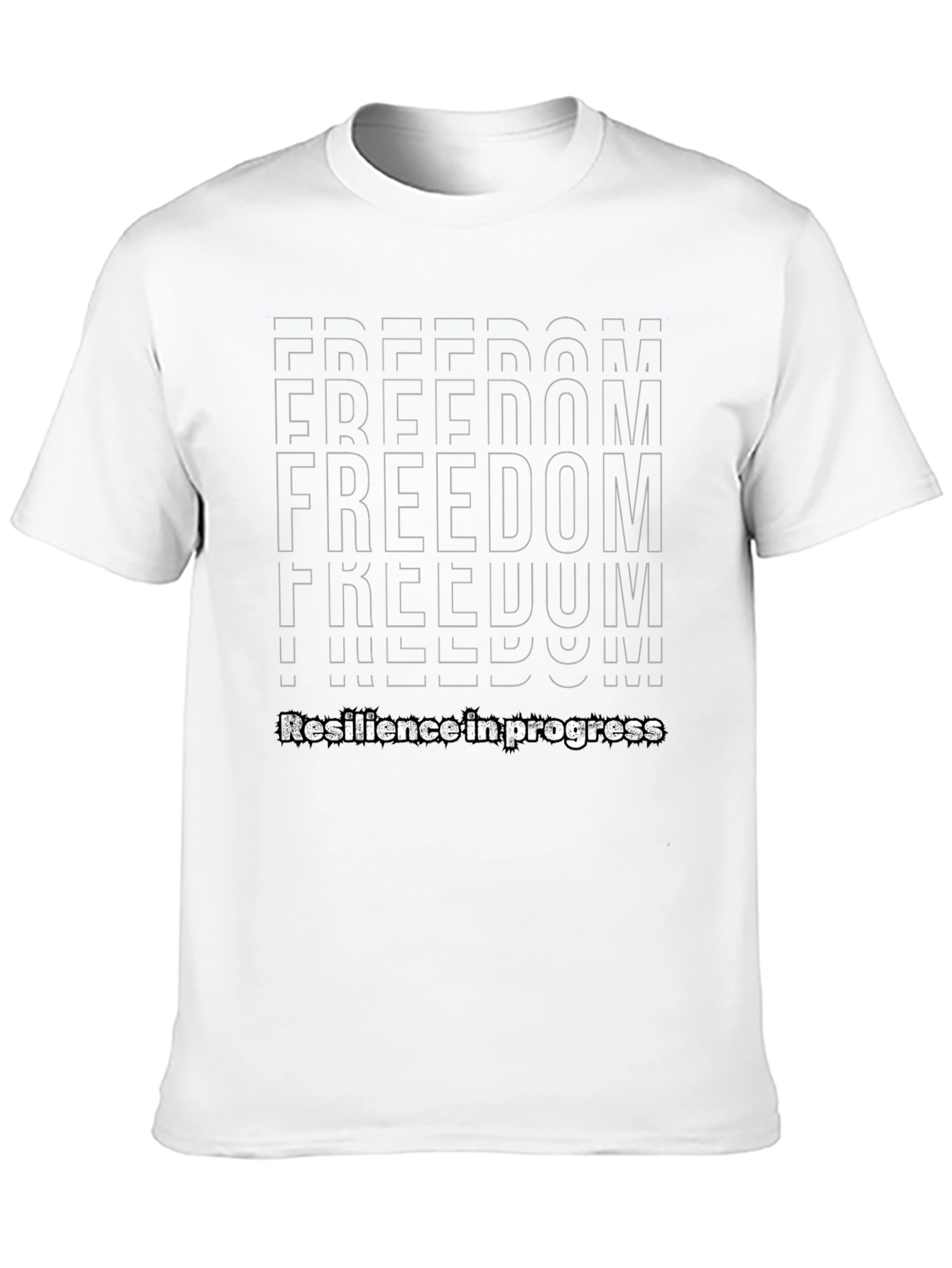 Black Freedom Resilience Men's Graphic T-Shirt view 10