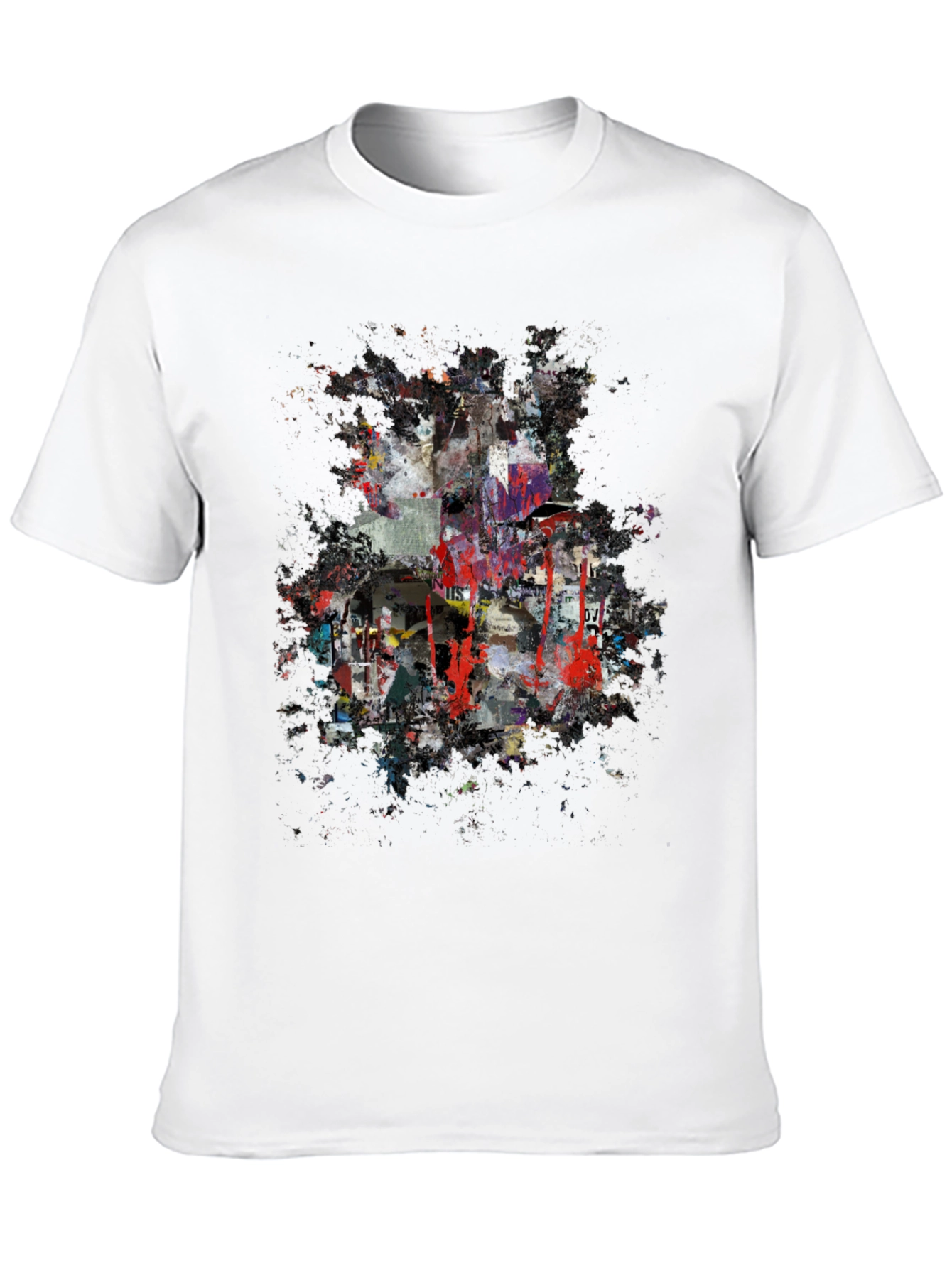 Black Abstract Art T-Shirt - Modern Graphic Tee view 10