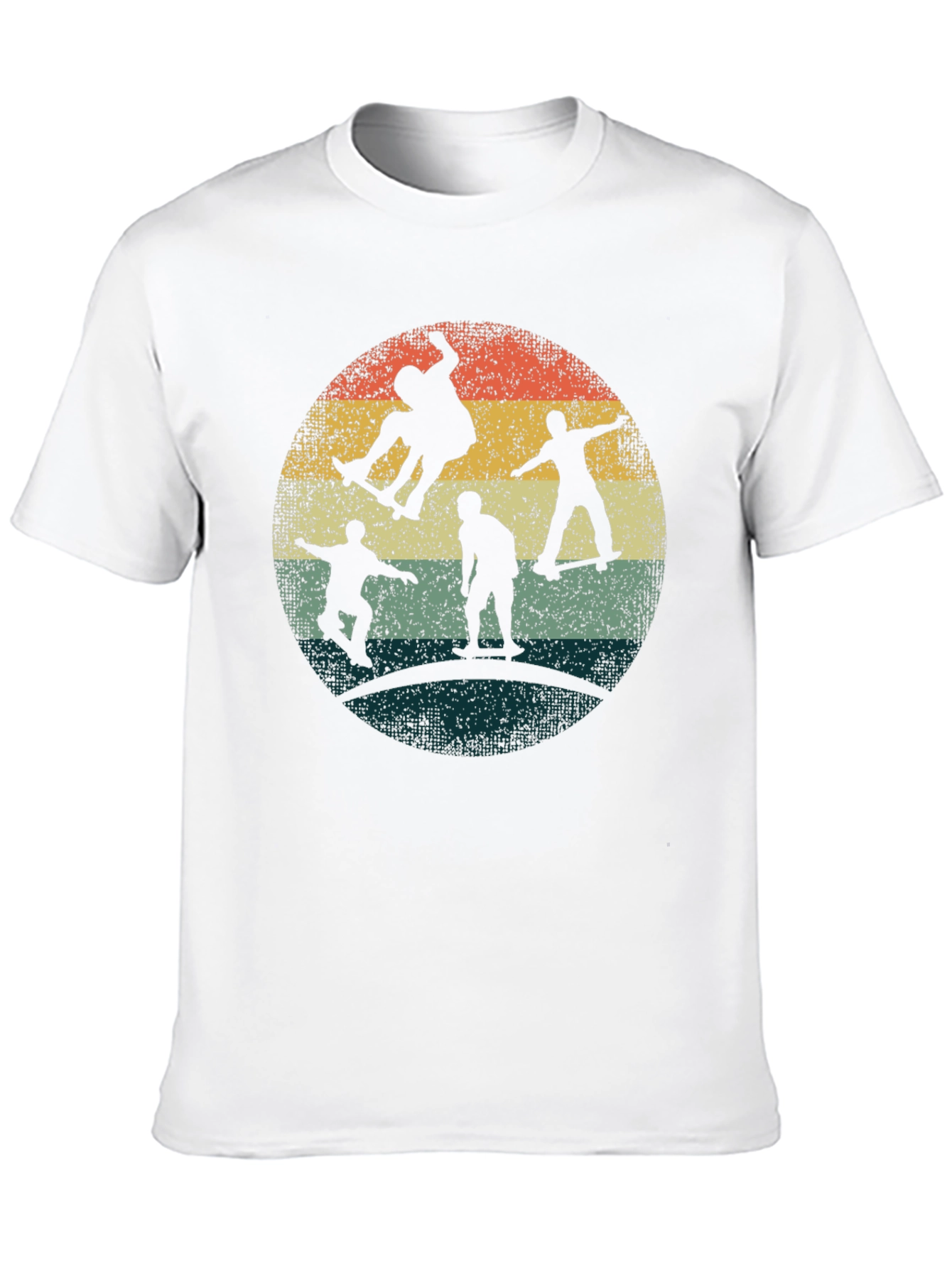 Black Skateboarding Silhouette Graphic Tee view 10