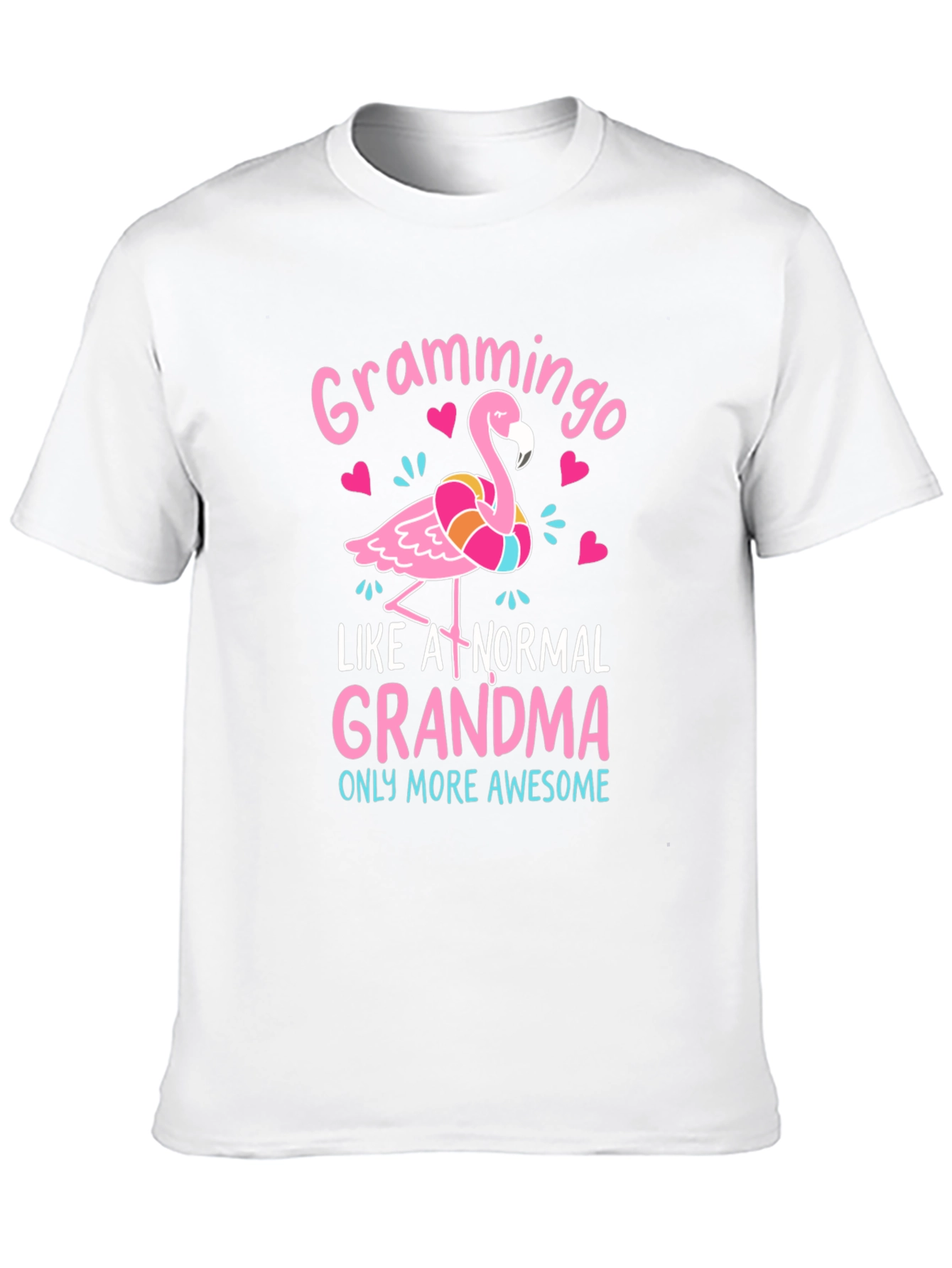 Black Grammingo Grandma T-Shirt - Awesome Pink Flamingo Tee view 10