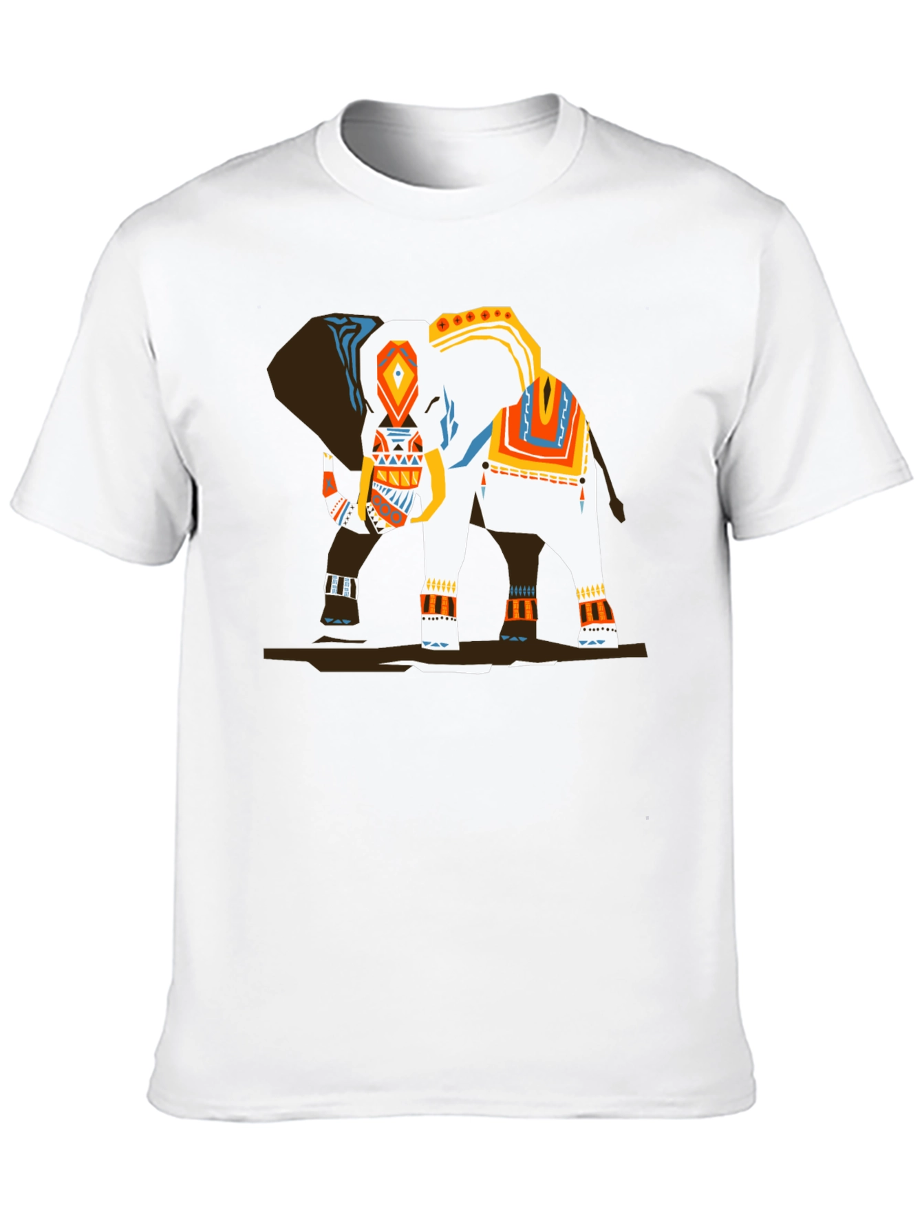 Black Elephant Graphic Tee - Black Cotton T-Shirt view 10