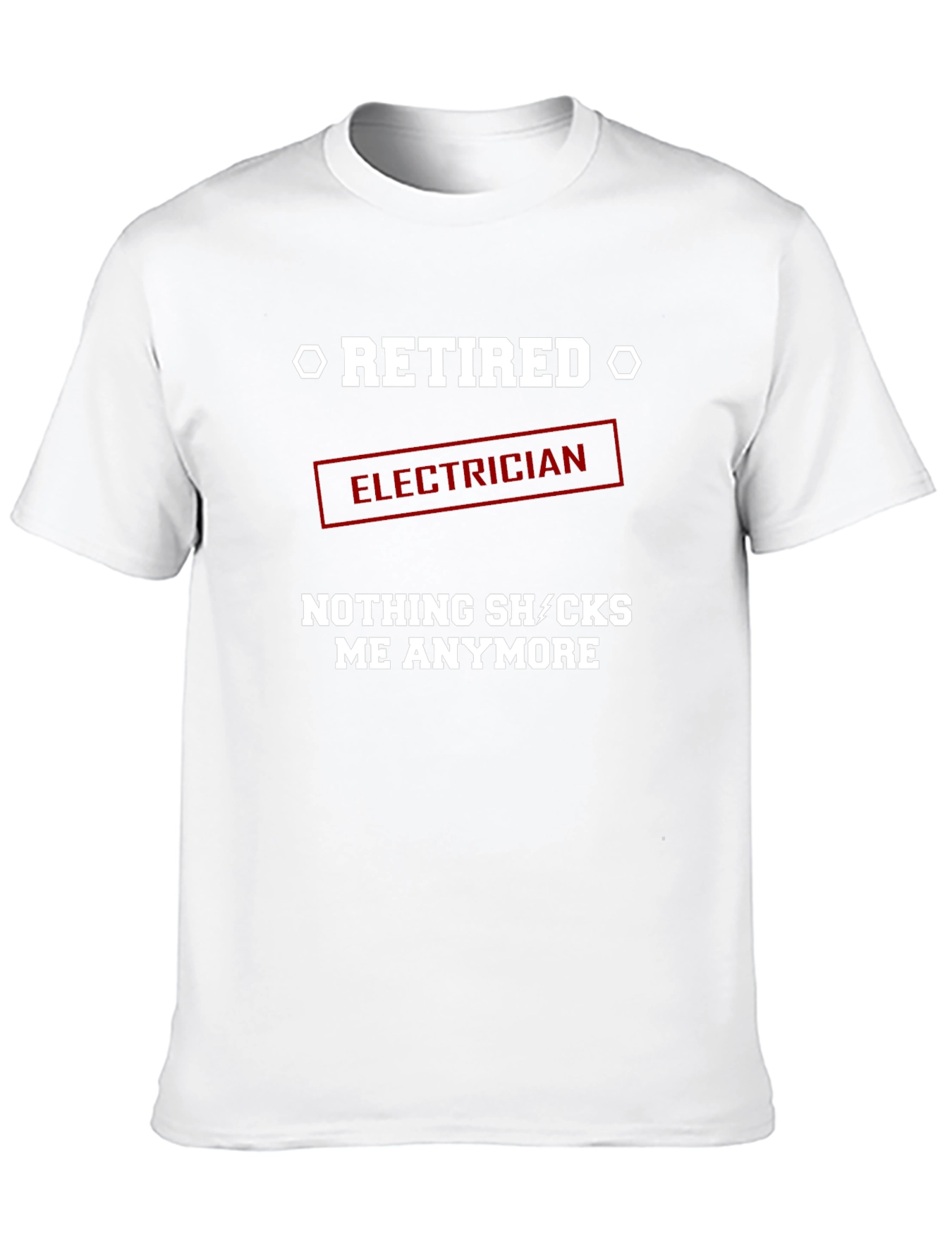 Black Retired Electrician Humor T-Shirt view 10