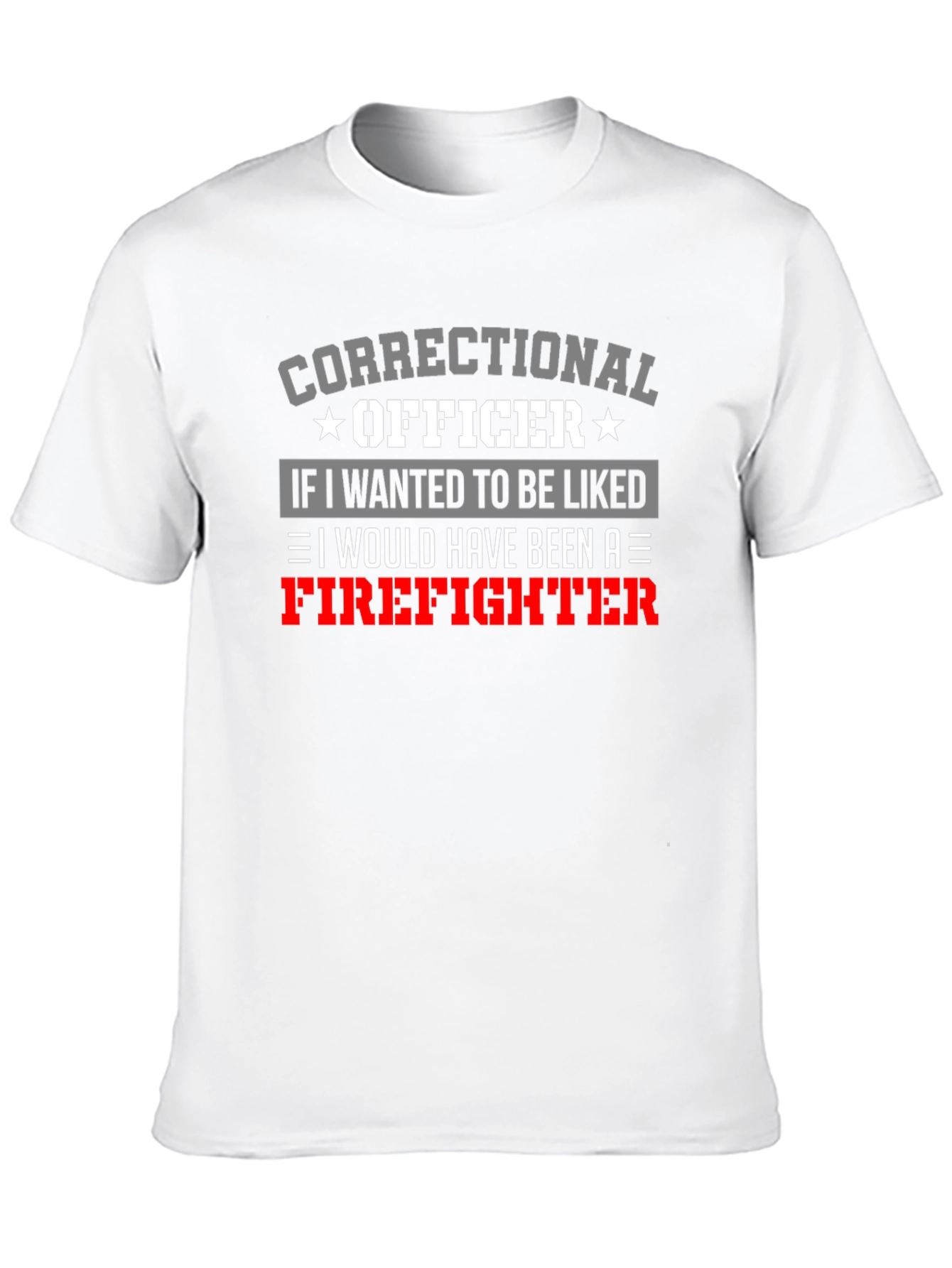 Black Correctional Officer Firefighter Graphic T-Shirt view 10