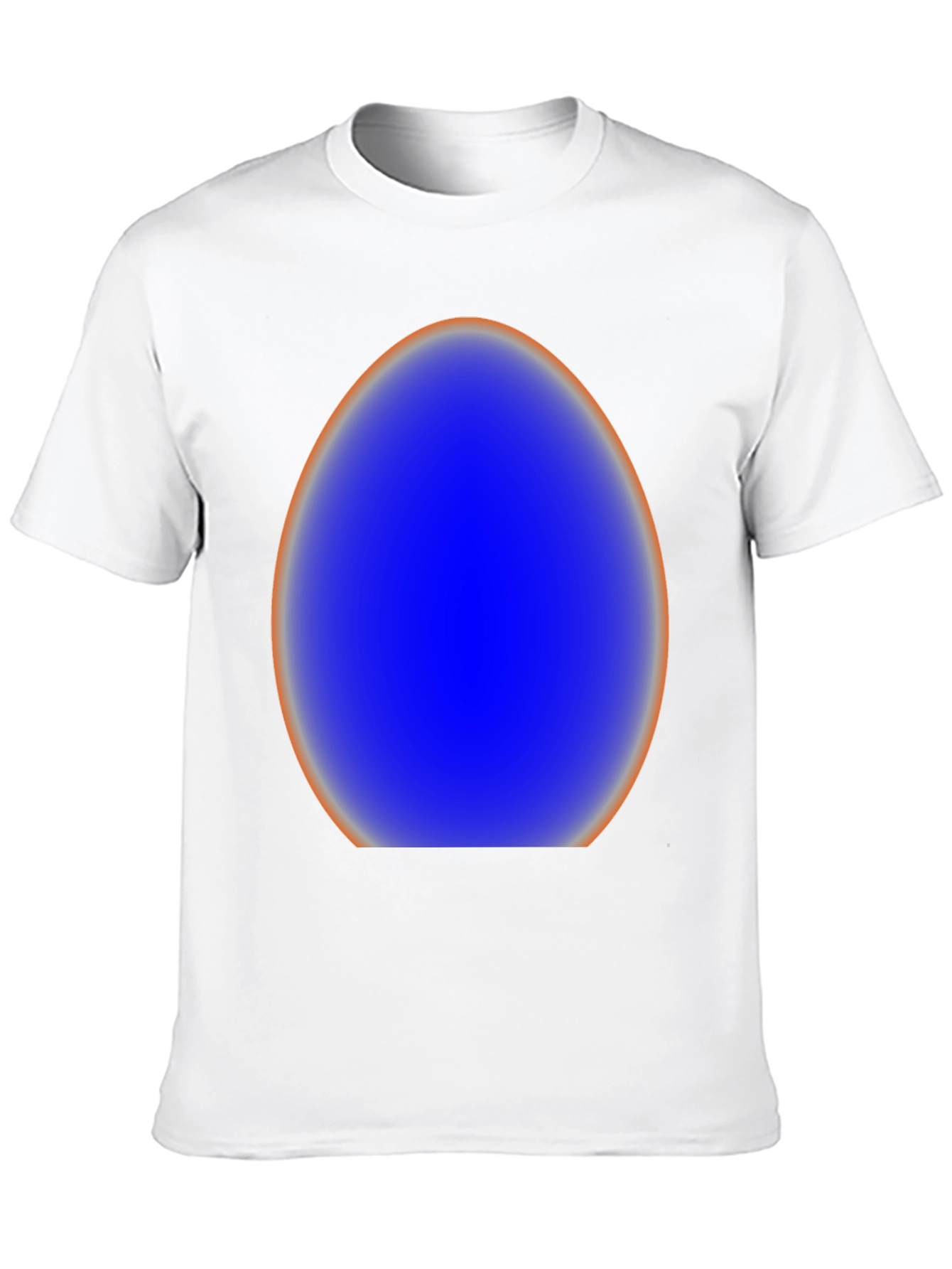 Black Abstract Blue Egg Graphic Tee - Modern Style view 10