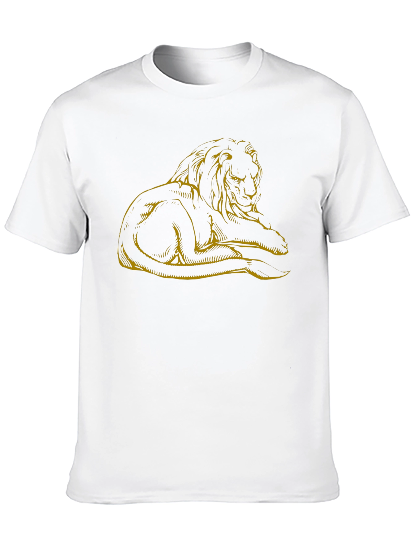 Black Lion Graphic Tee - Men's Black Casual T-Shirt view 10