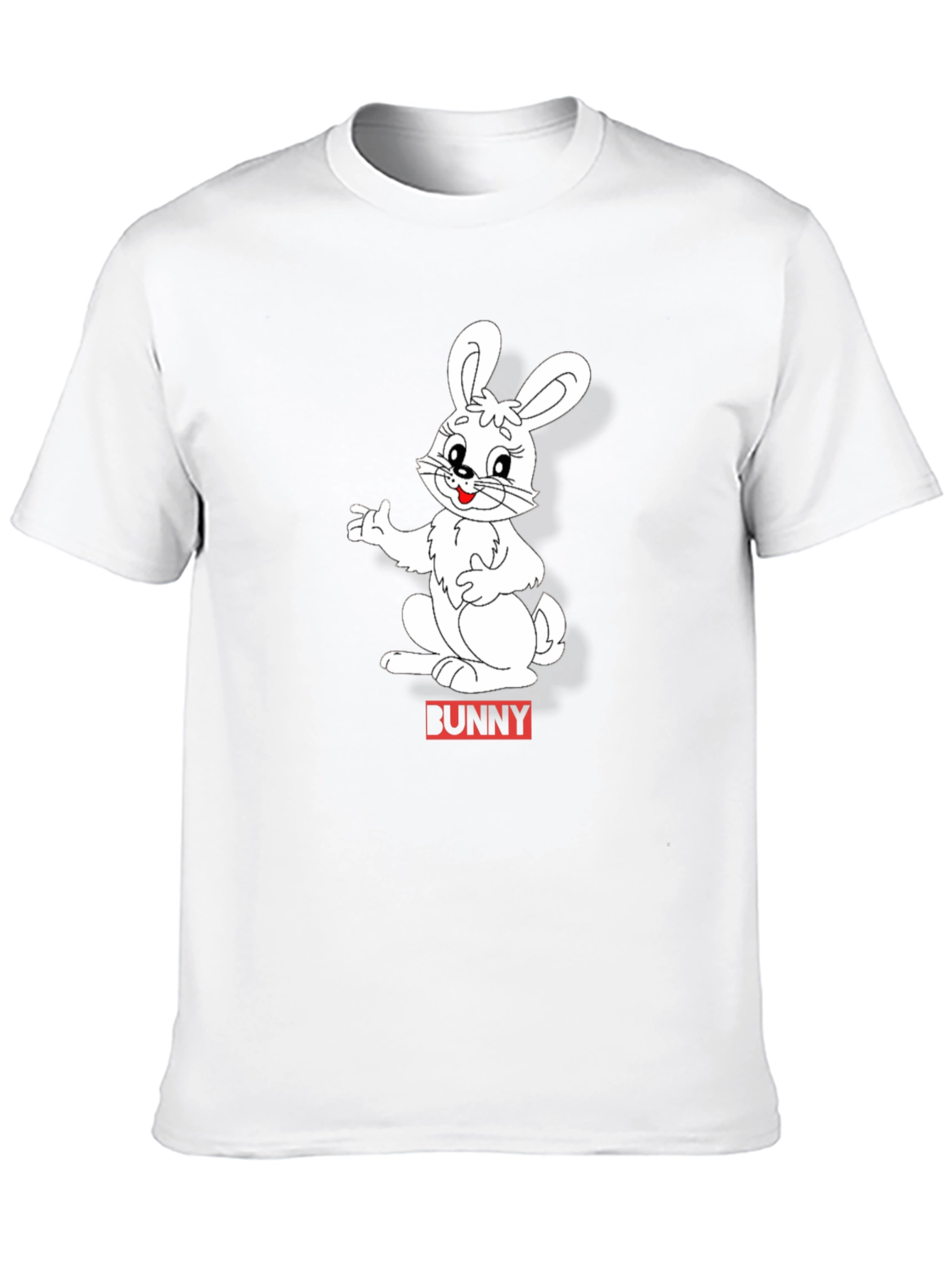 Black Bunny Graphic Black T-Shirt - Soft Cotton Blend Casual Tee view 10