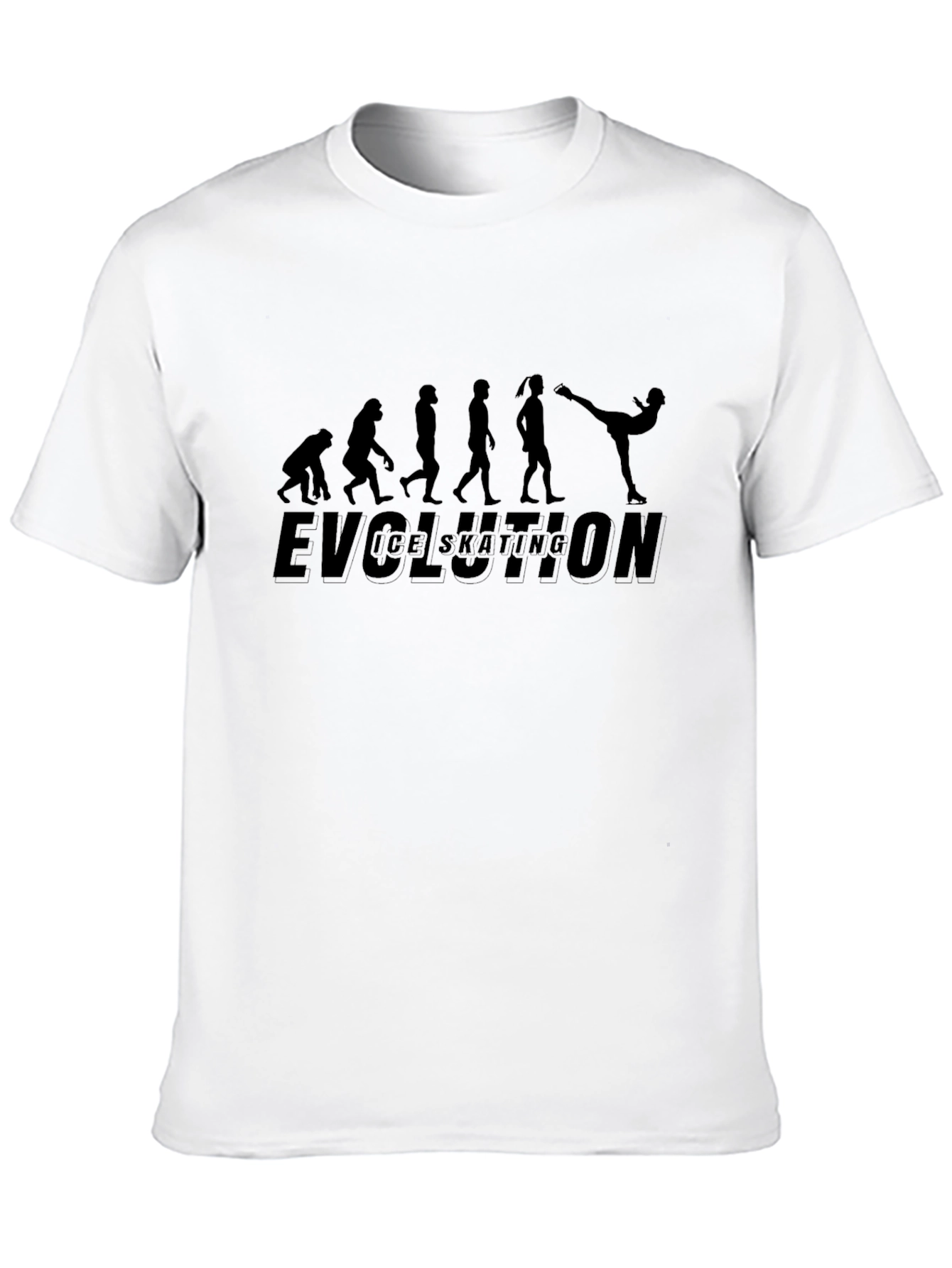 Black Ice Skating Evolution T-Shirt - Black view 10