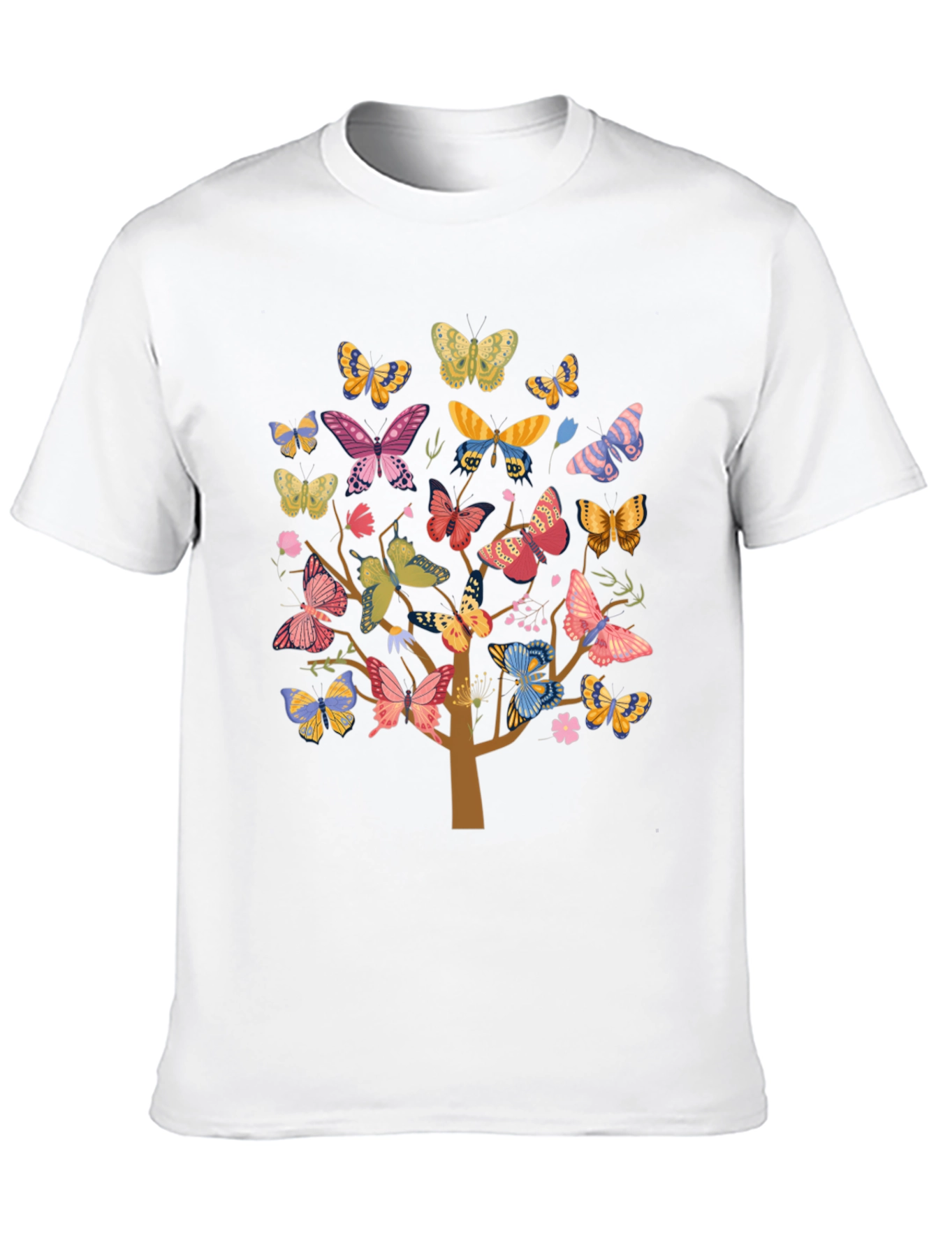 Black Butterfly Tree Graphic Tee - Trendy Unisex Shirt view 10
