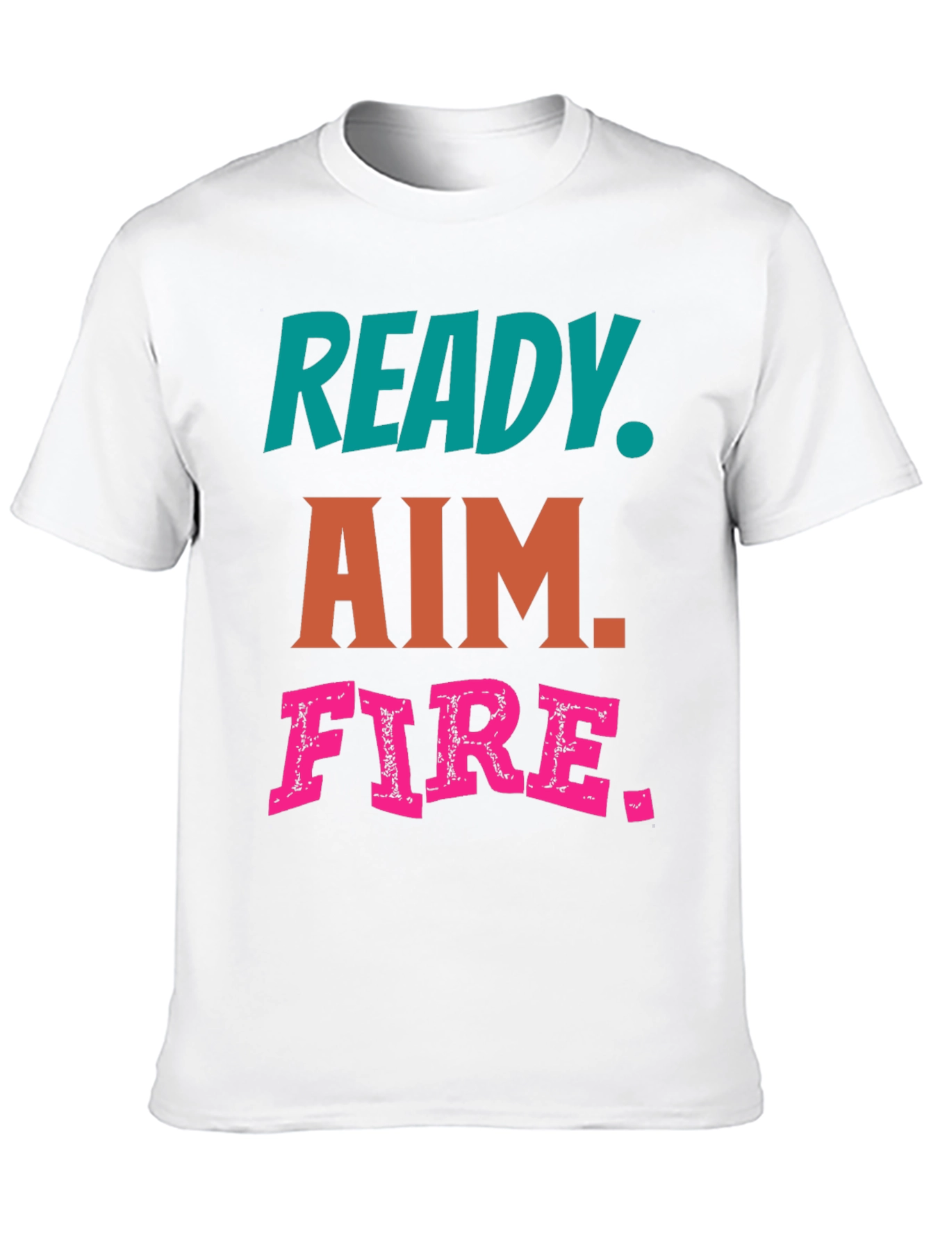 Black Ready Aim Fire Graphic Tee - Black Cotton T-Shirt view 10
