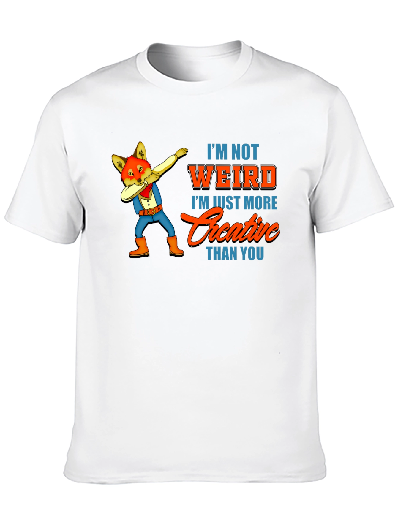 Black Creative Fox Dab T-Shirt - Unique Funny Tee view 10