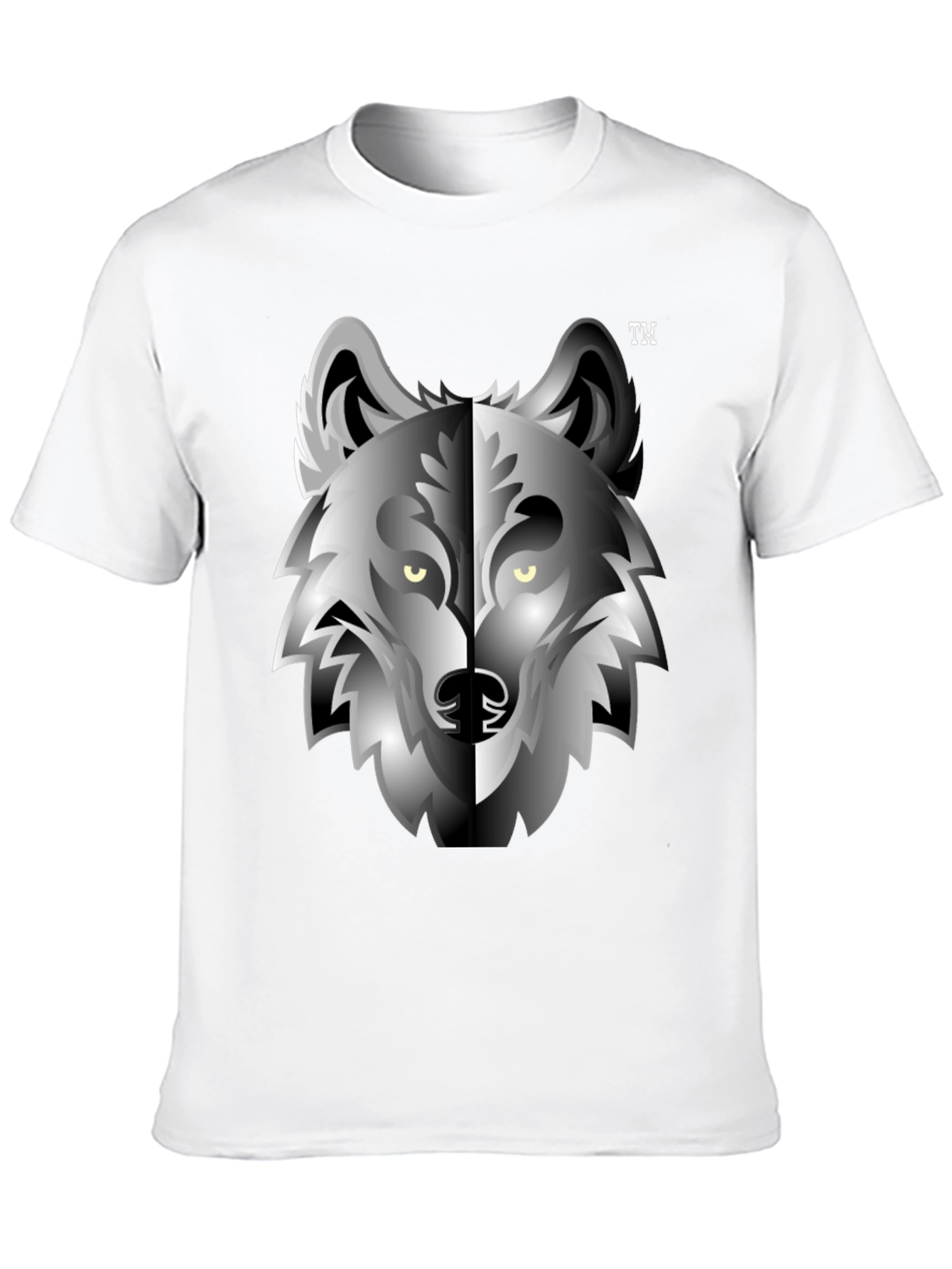 Black Wolf Graphic Tee - Cool Animal Design T-Shirt view 10