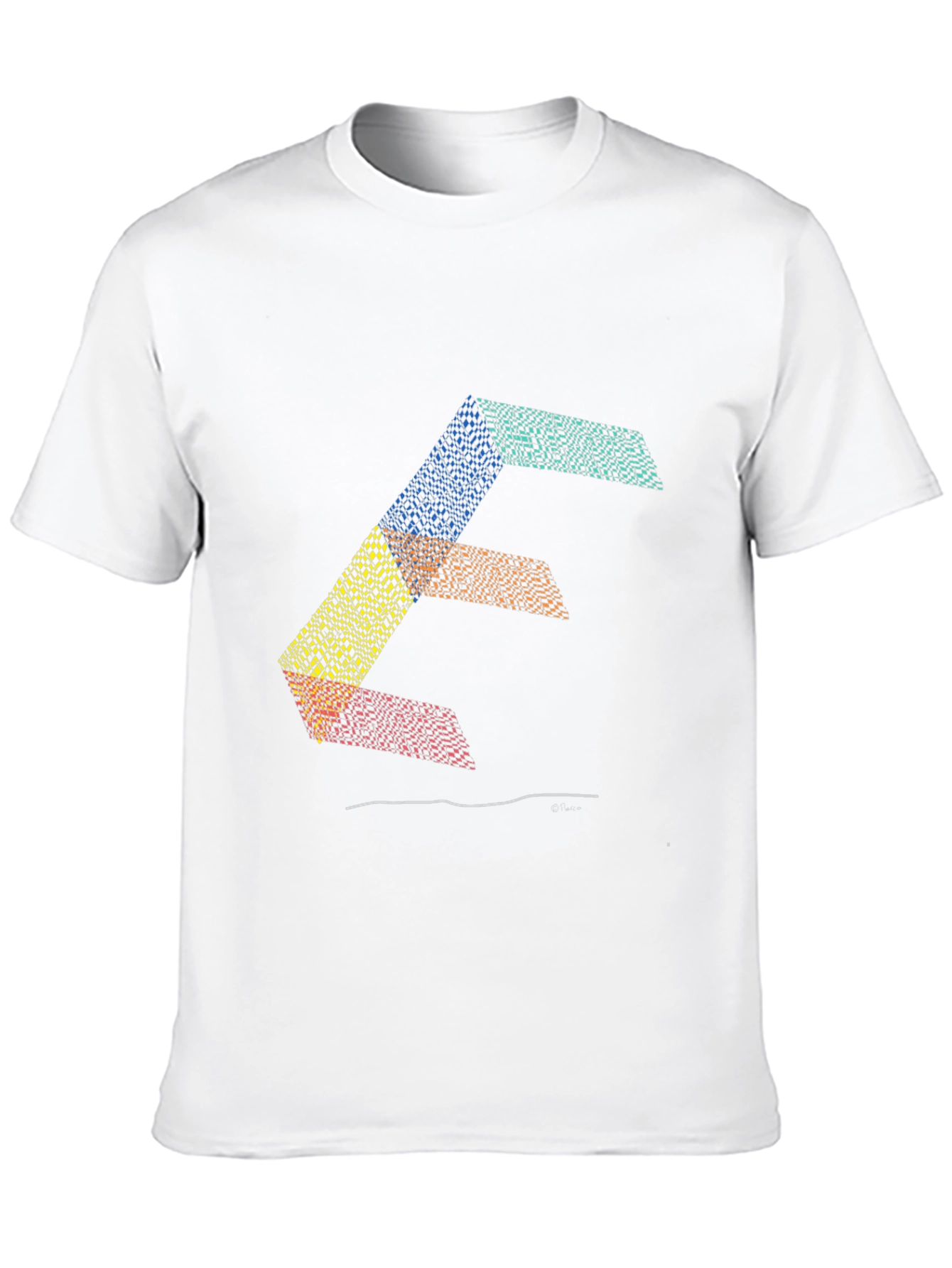 Black Abstract Letter Graphic Print Tee view 10