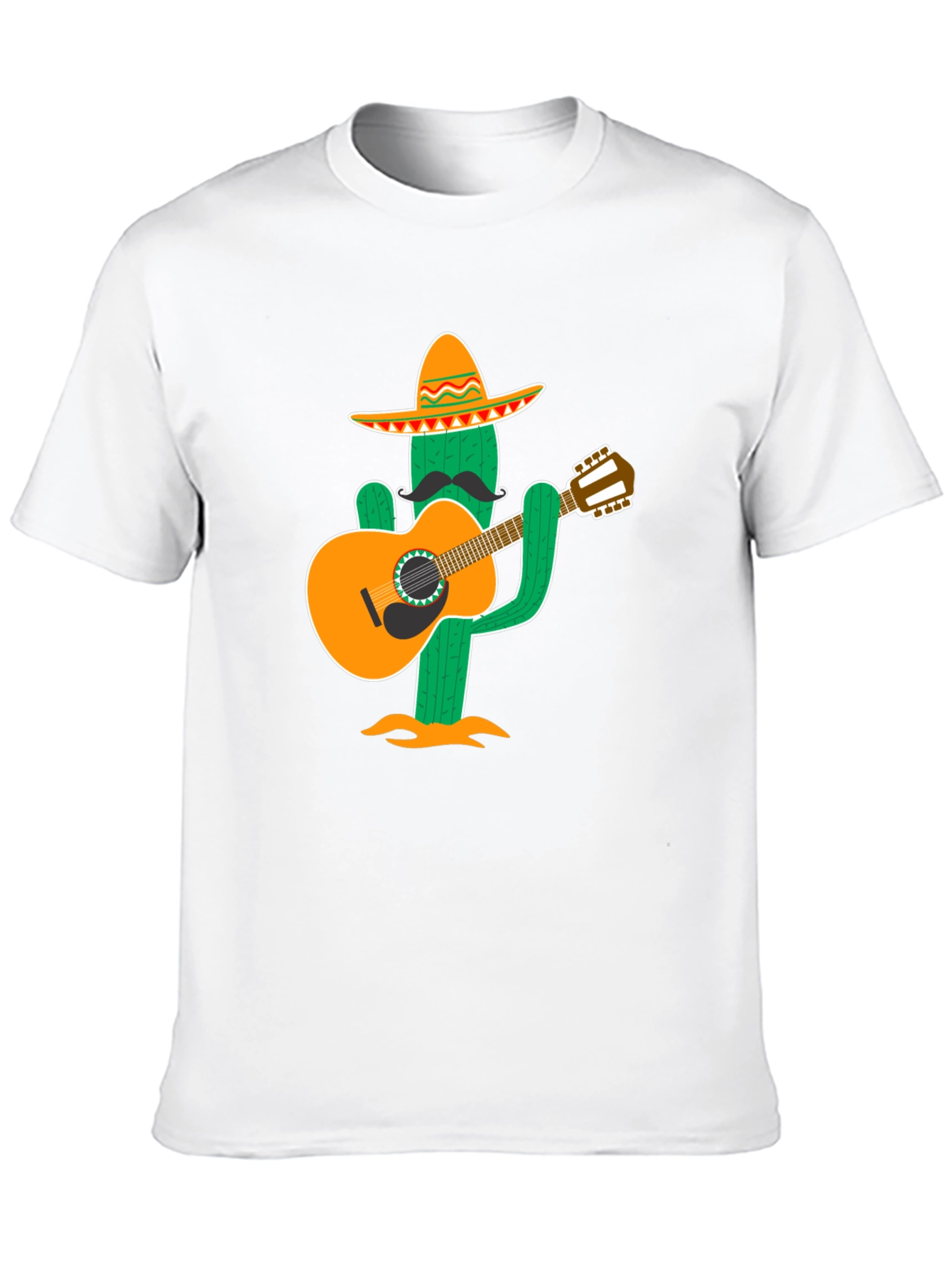 Black Cactus Musician T-Shirt - Cool Graphic Tee view 10