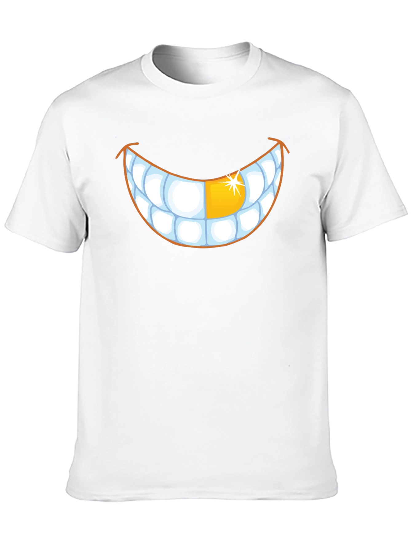 Black Grinning Teeth Graphic Tee - Gold Tooth view 10