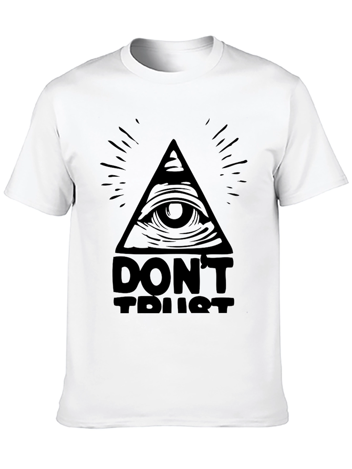 Black All-Seeing Eye Graphic Tee - Conspiracy Black T-Shirt view 10