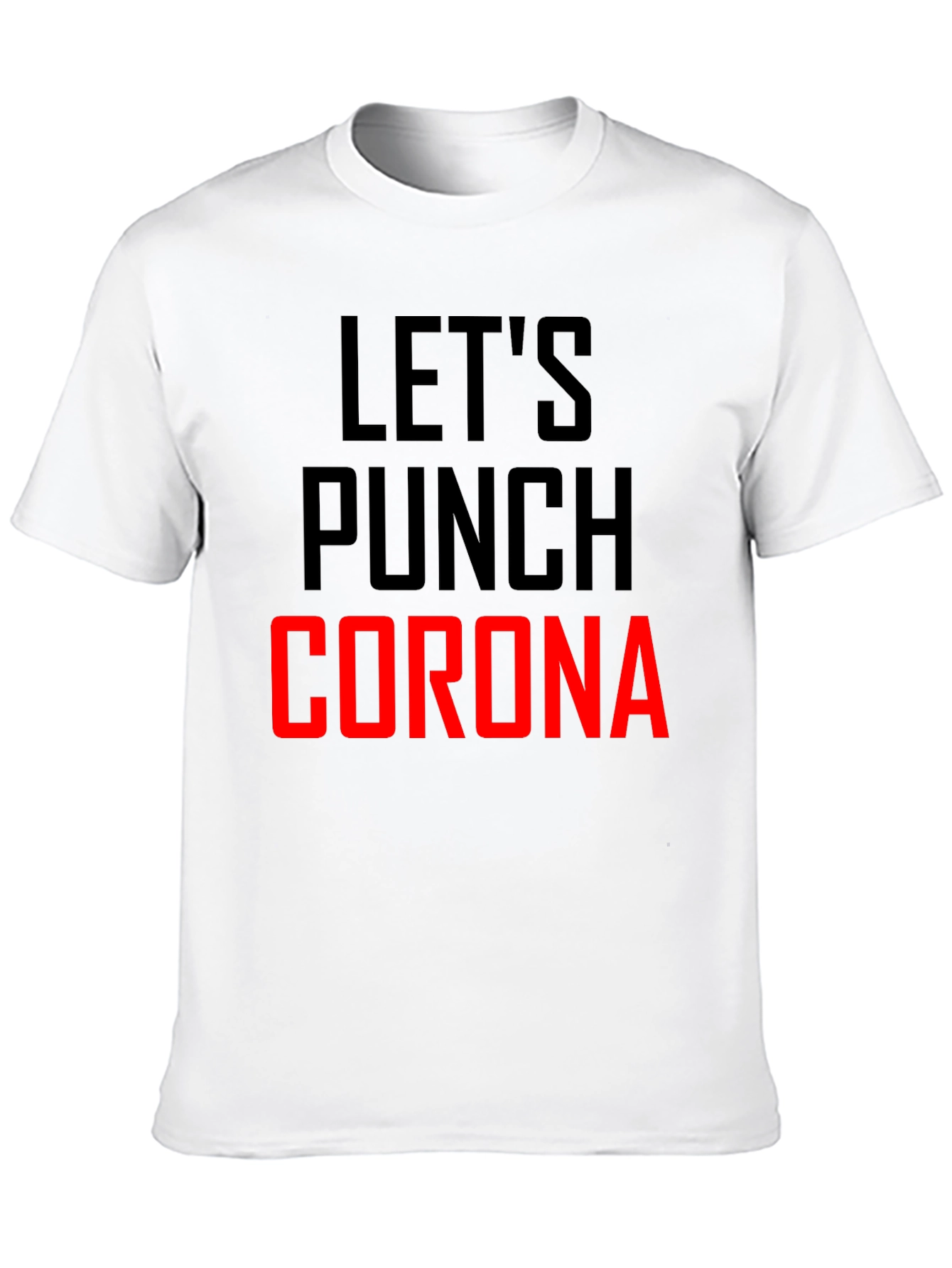 Black Let's Punch Corona Black Graphic T-Shirt view 10