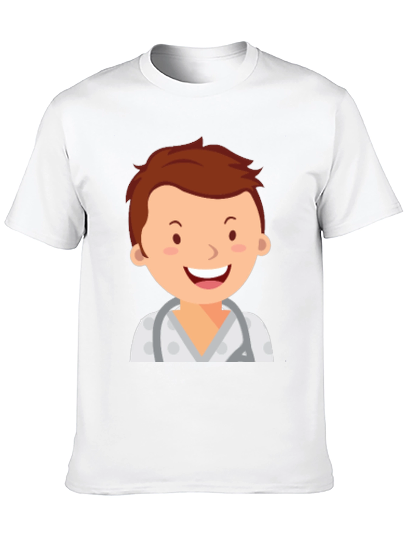 Black Cartoon Doctor Graphic T-Shirt - Black view 10