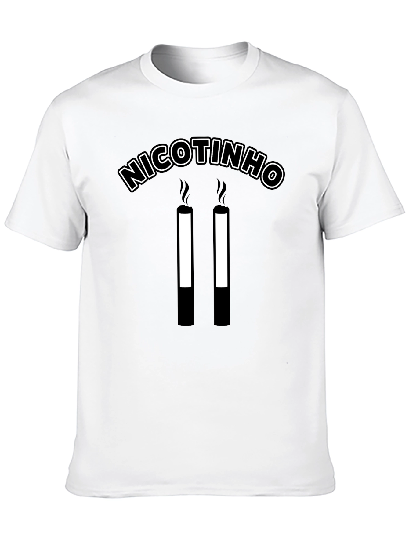 Black Nicotinho Funny Graphic T-Shirt view 10