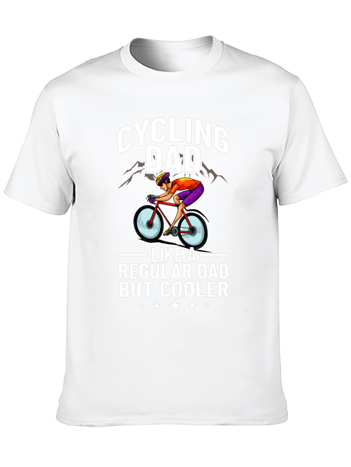 Black Cycling Dad T-Shirt - Cool Dad Style! view 10