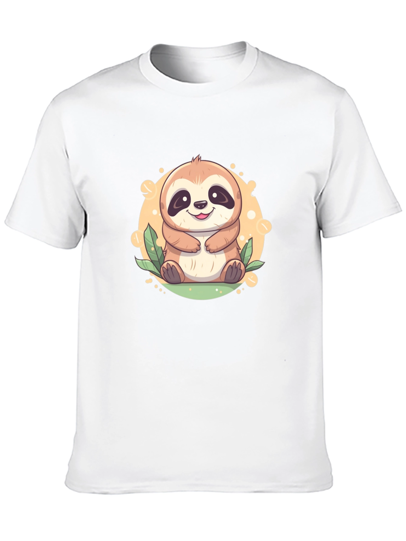Black Cute Sloth Graphic Tee - Relaxed Fit view 10