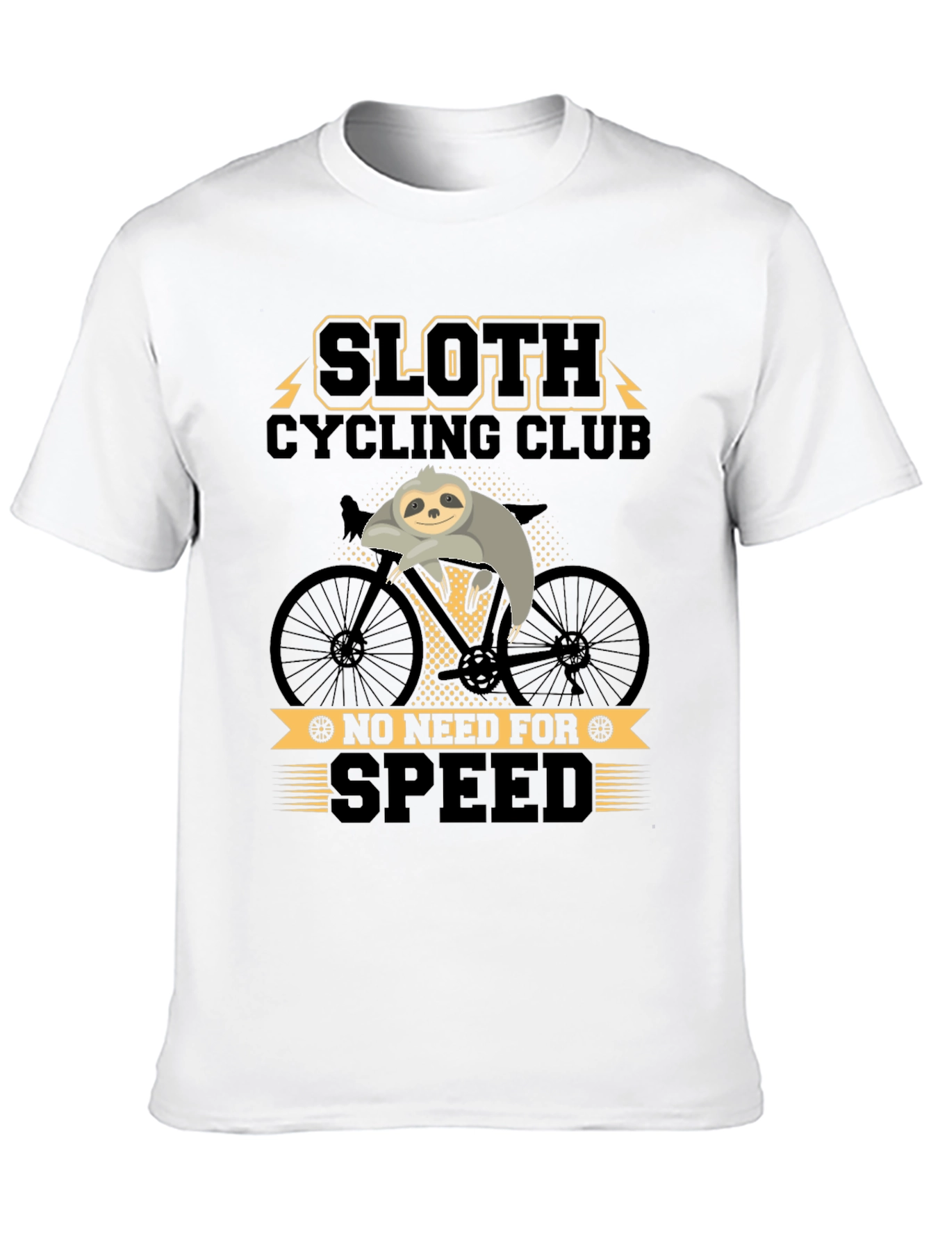 Black Sloth Cycling Club Graphic T-Shirt view 10