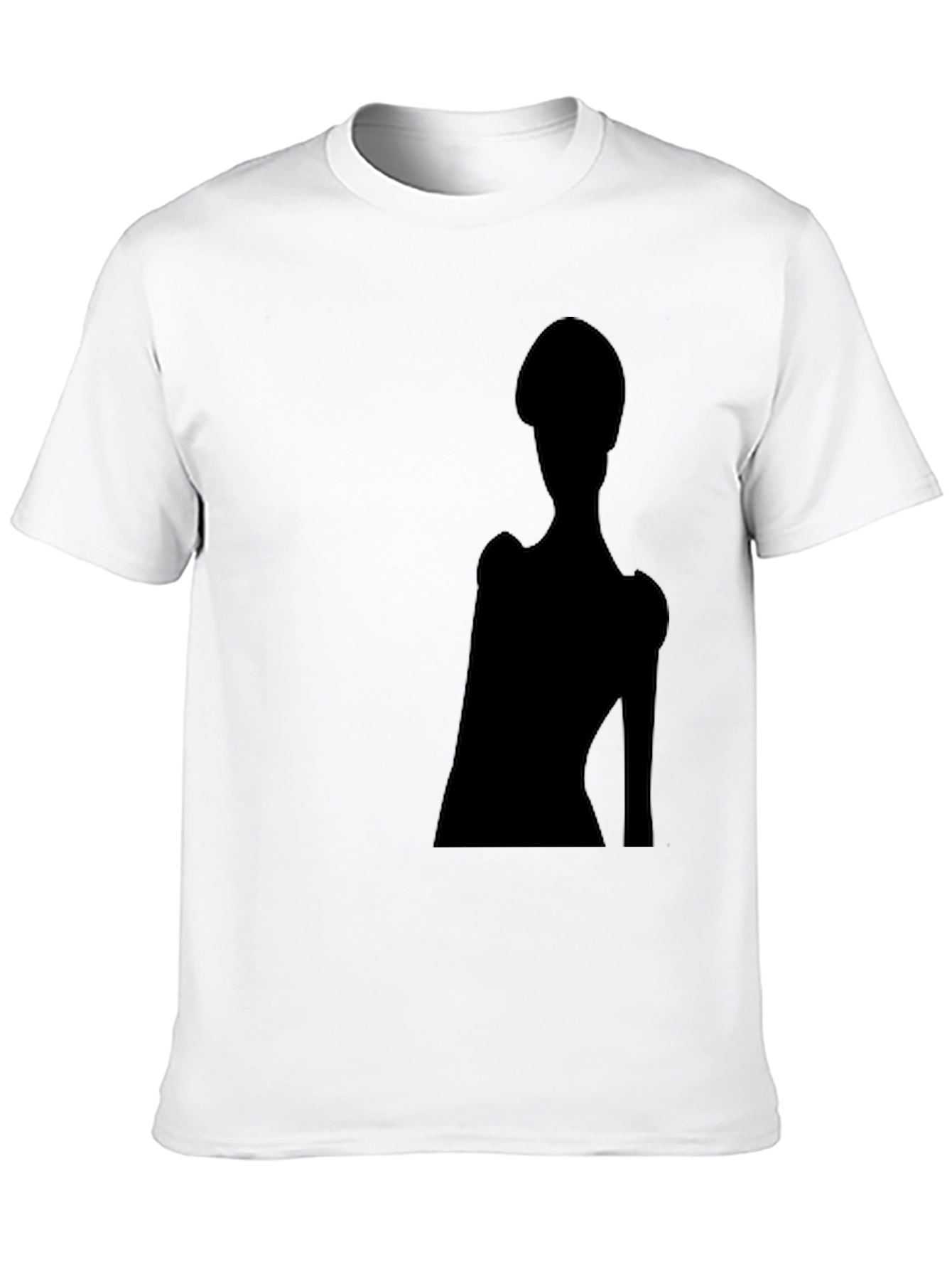 Black Silhouette Graphic Tee - Modern Minimalist Design view 10