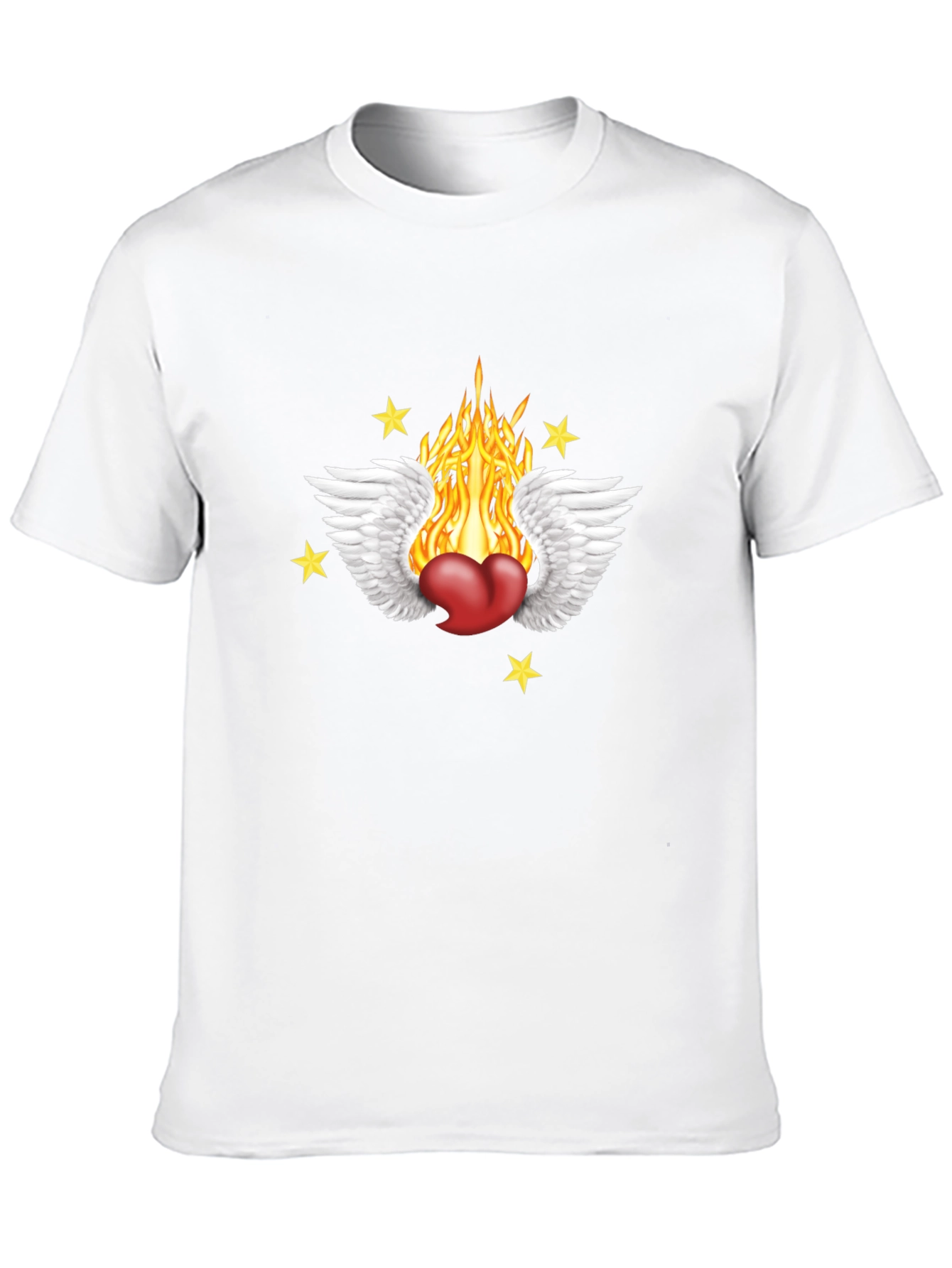 Black Heart On Fire Graphic Tee view 10
