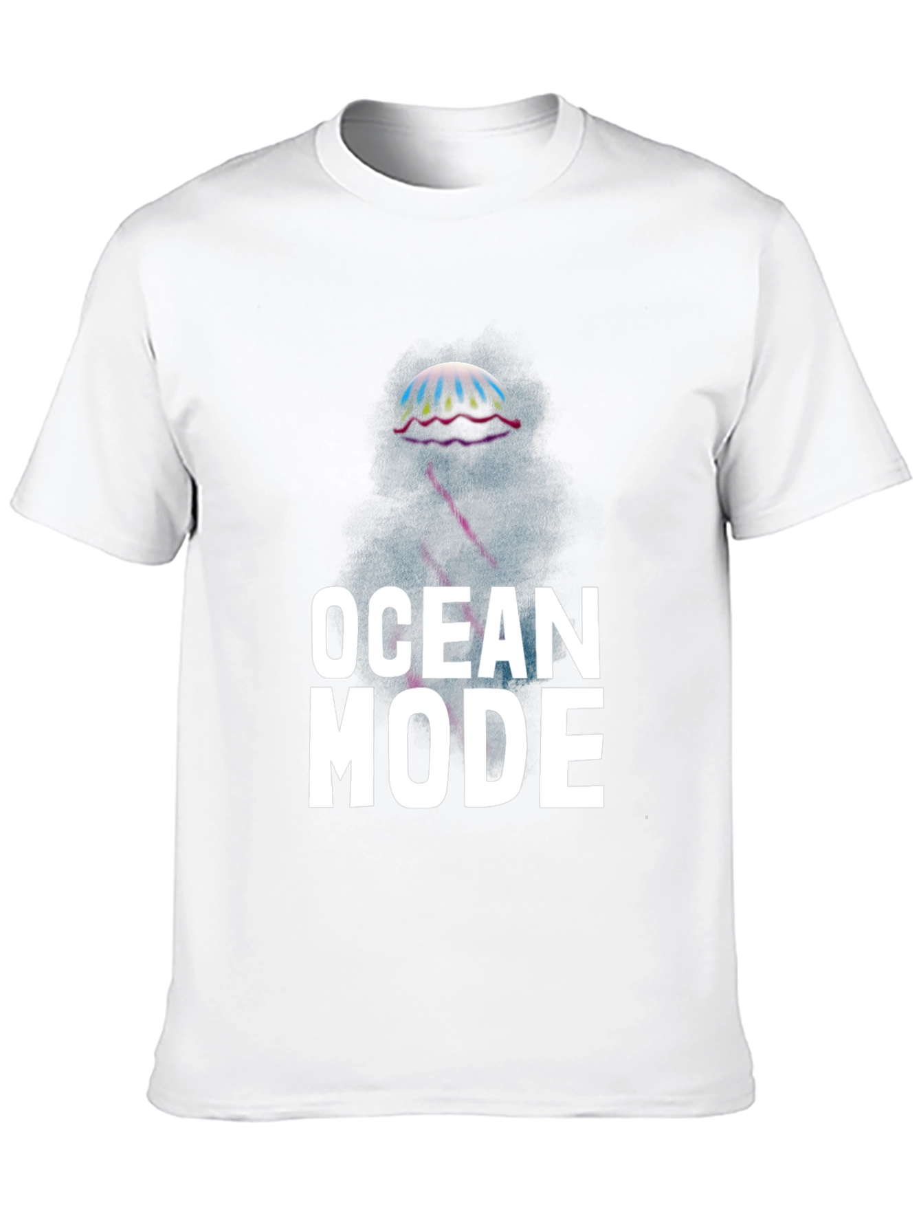 Black Ocean Mode Graphic Tee - Unique Jellyfish Design view 10