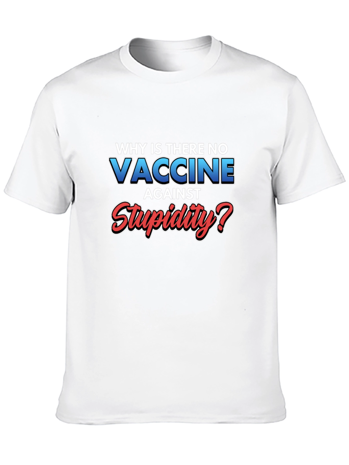 Black Vaccine Against Stupidity Graphic T-Shirt view 10
