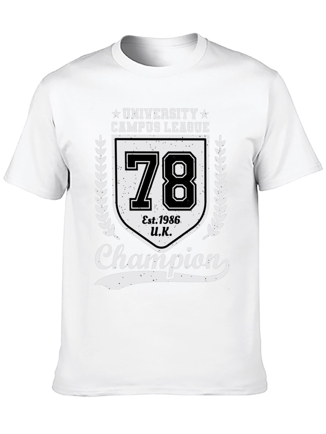 Black University Campus League Champion T-Shirt view 10