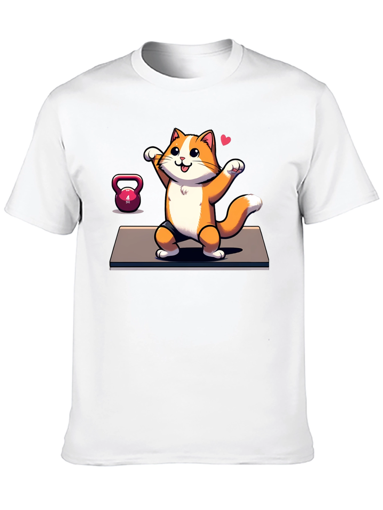 Black Funny Cat Gym T-Shirt view 10