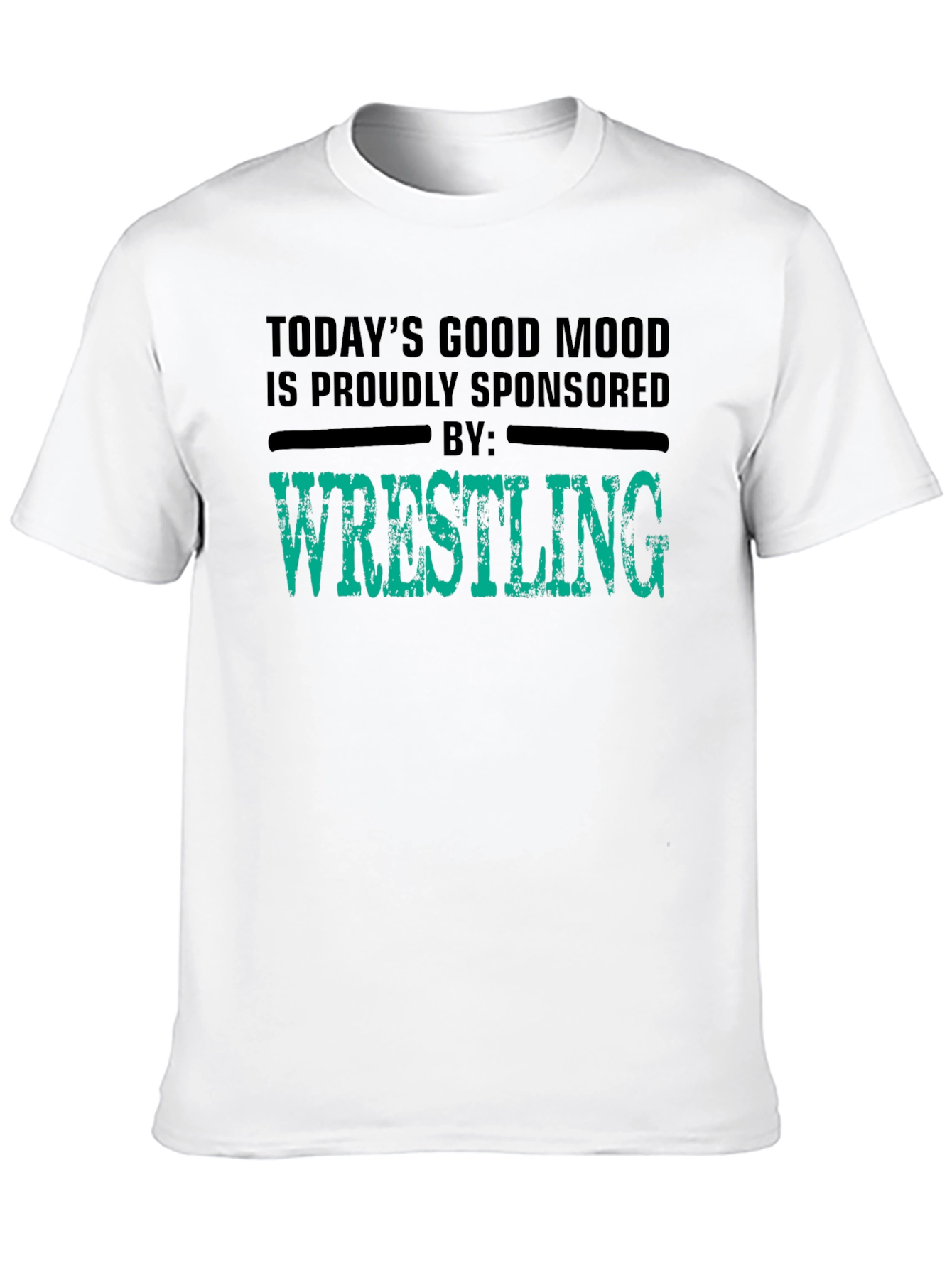 Black Wrestling Sponsored Good Mood T-Shirt view 10