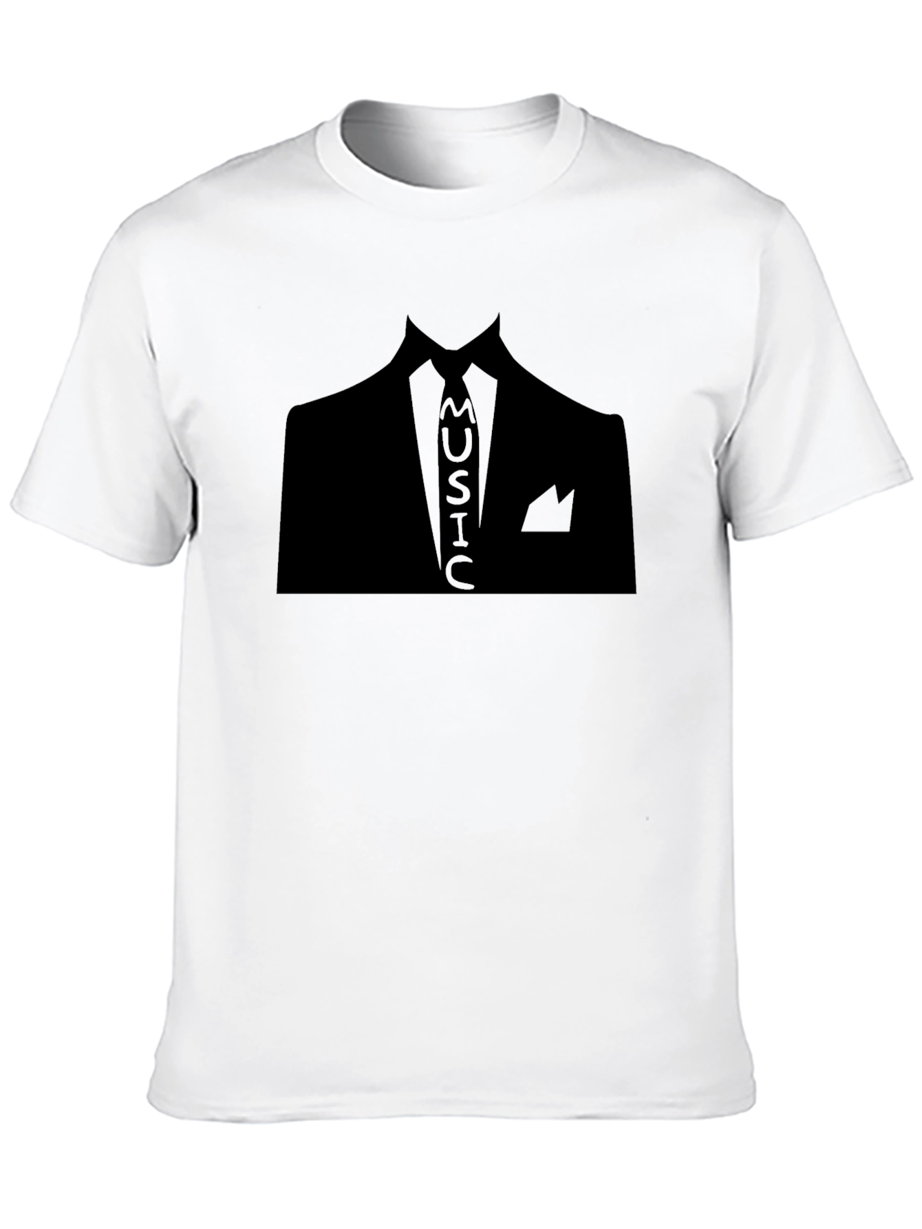 Black Music Suit Black Graphic Tee view 10