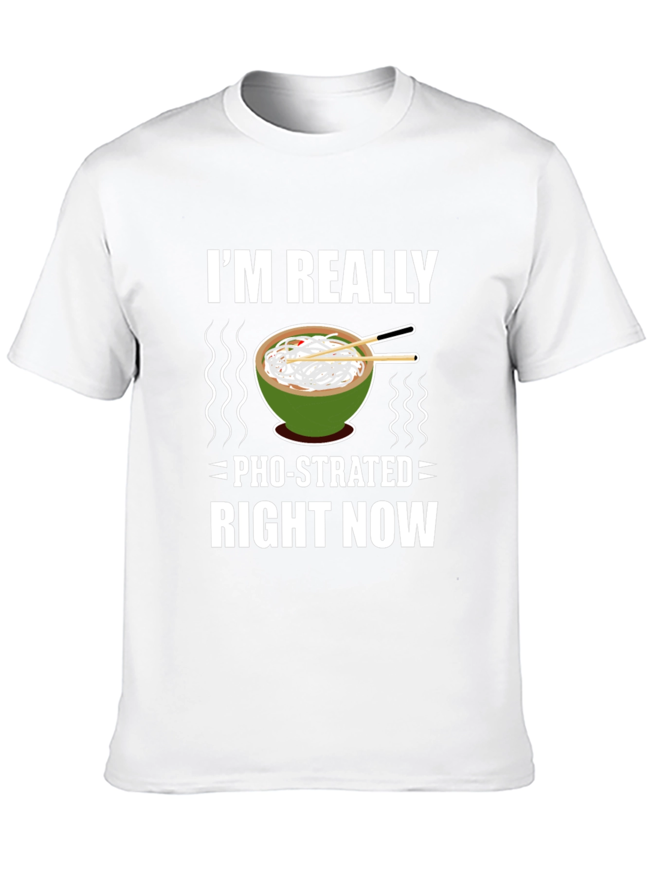 Black Pho-strated T-Shirt: Funny Noodle Soup Tee view 10