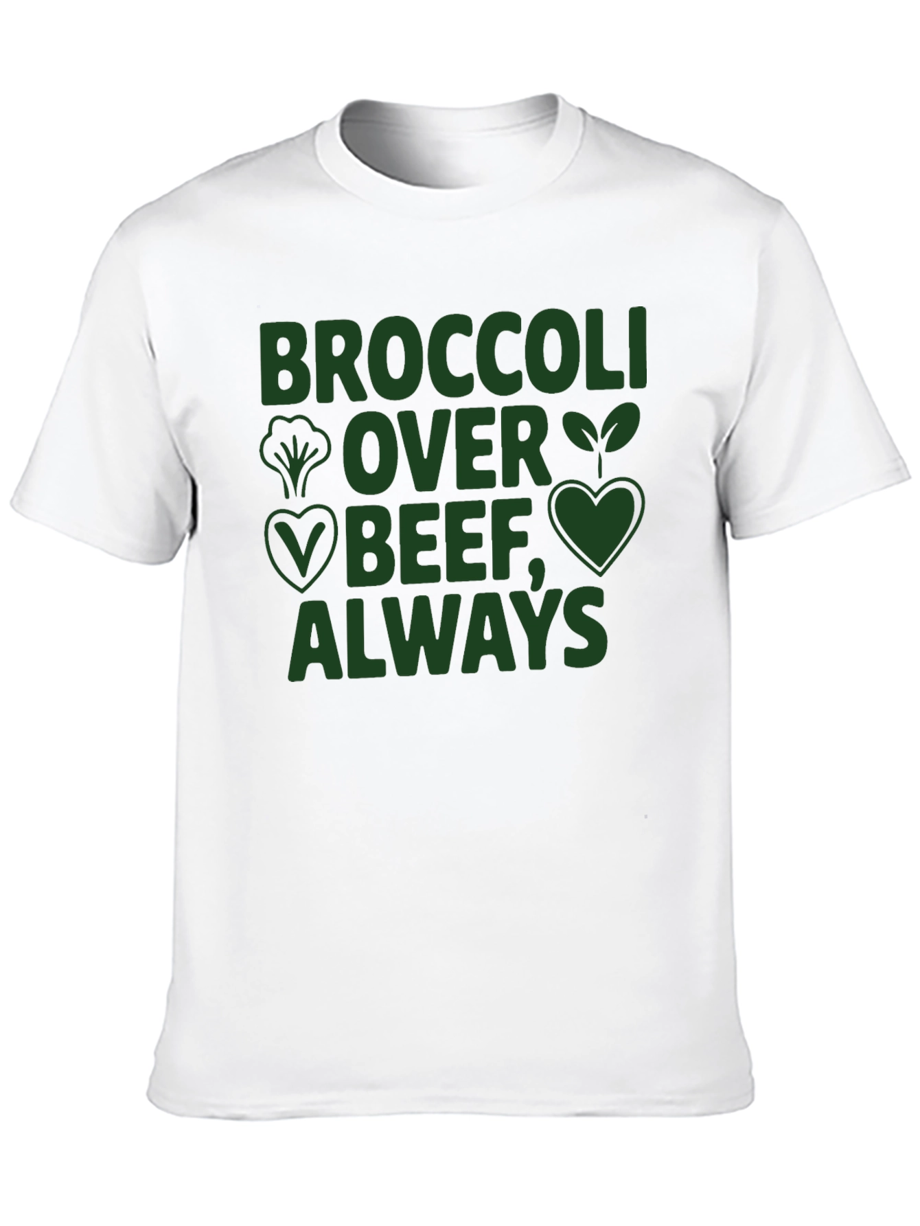 Black Vegan Broccoli Over Beef Always Graphic Tee view 10