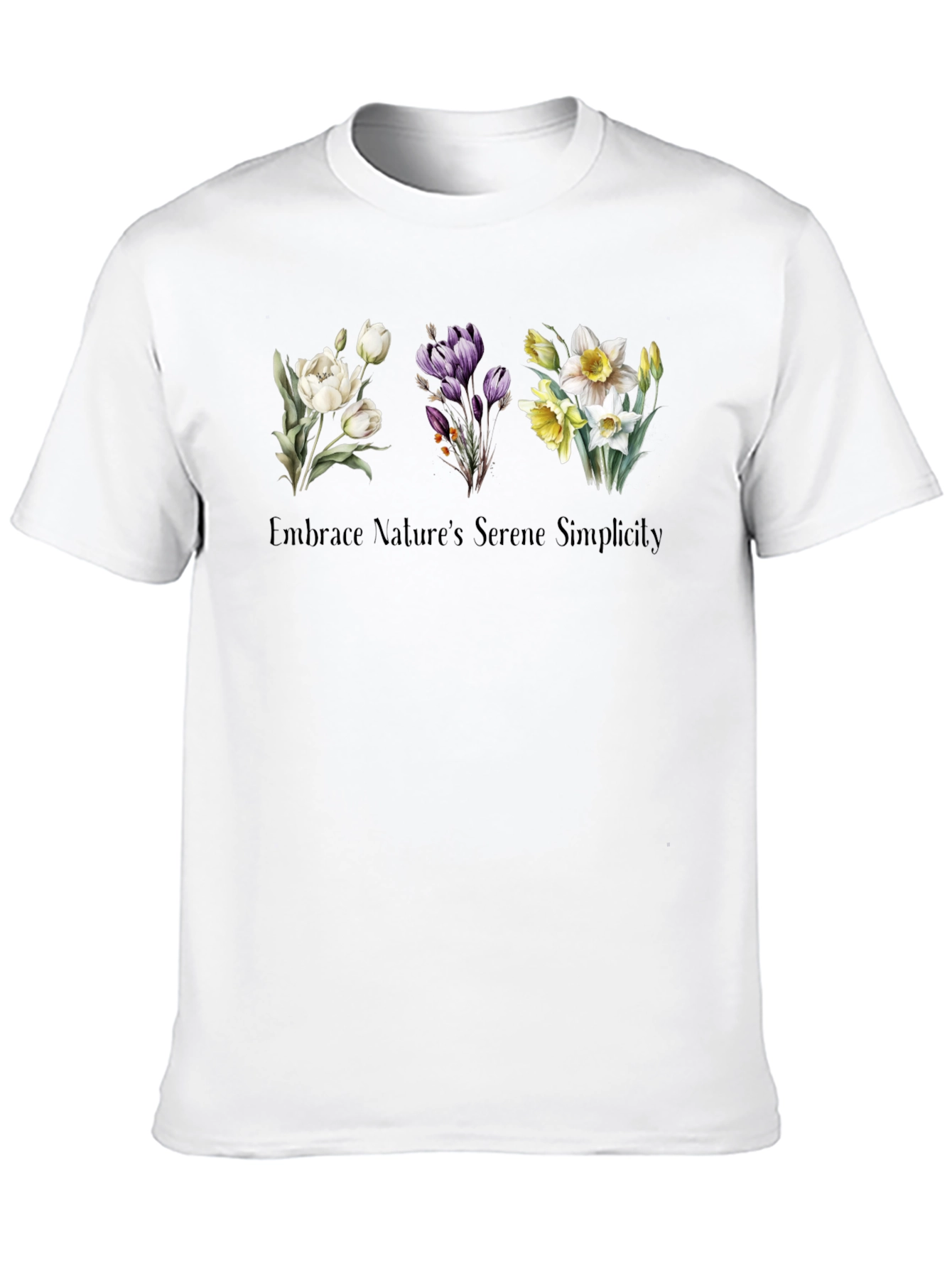 Black Nature's Serene Simplicity T-Shirt view 10
