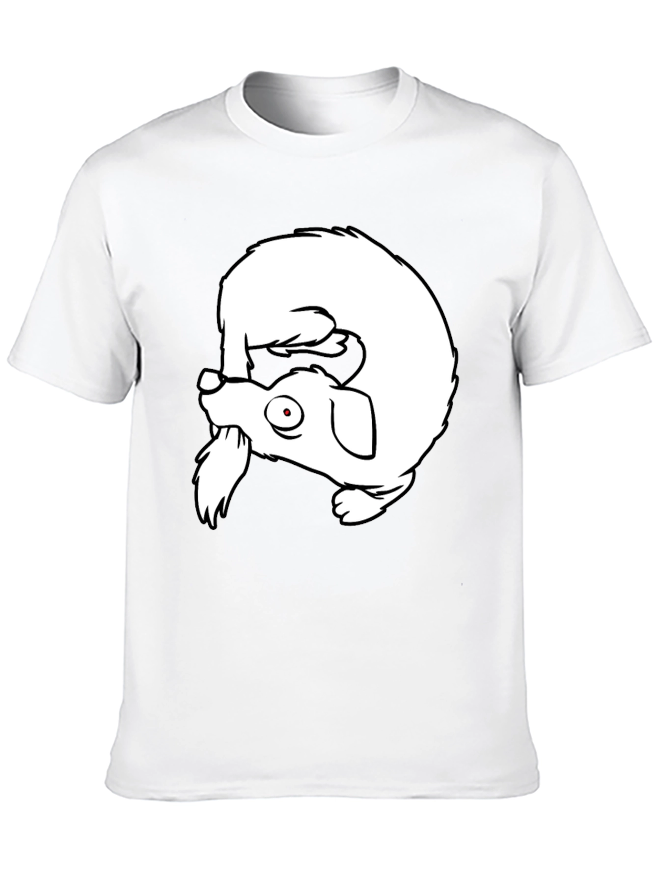 Black Upside Down Dog Graphic Tee - Funny Novelty Shirt view 10