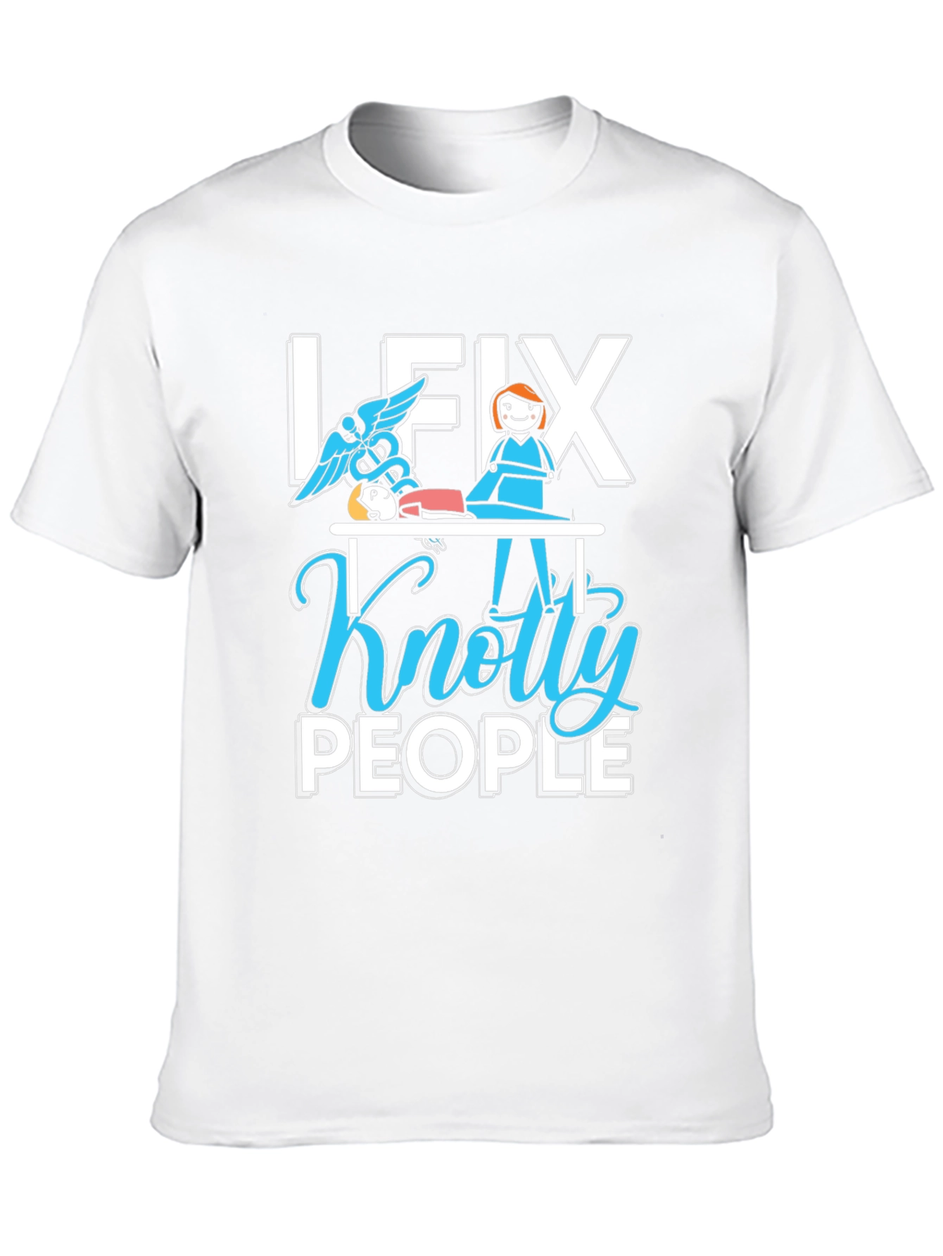 Black I Fix Knotty People T-Shirt view 10