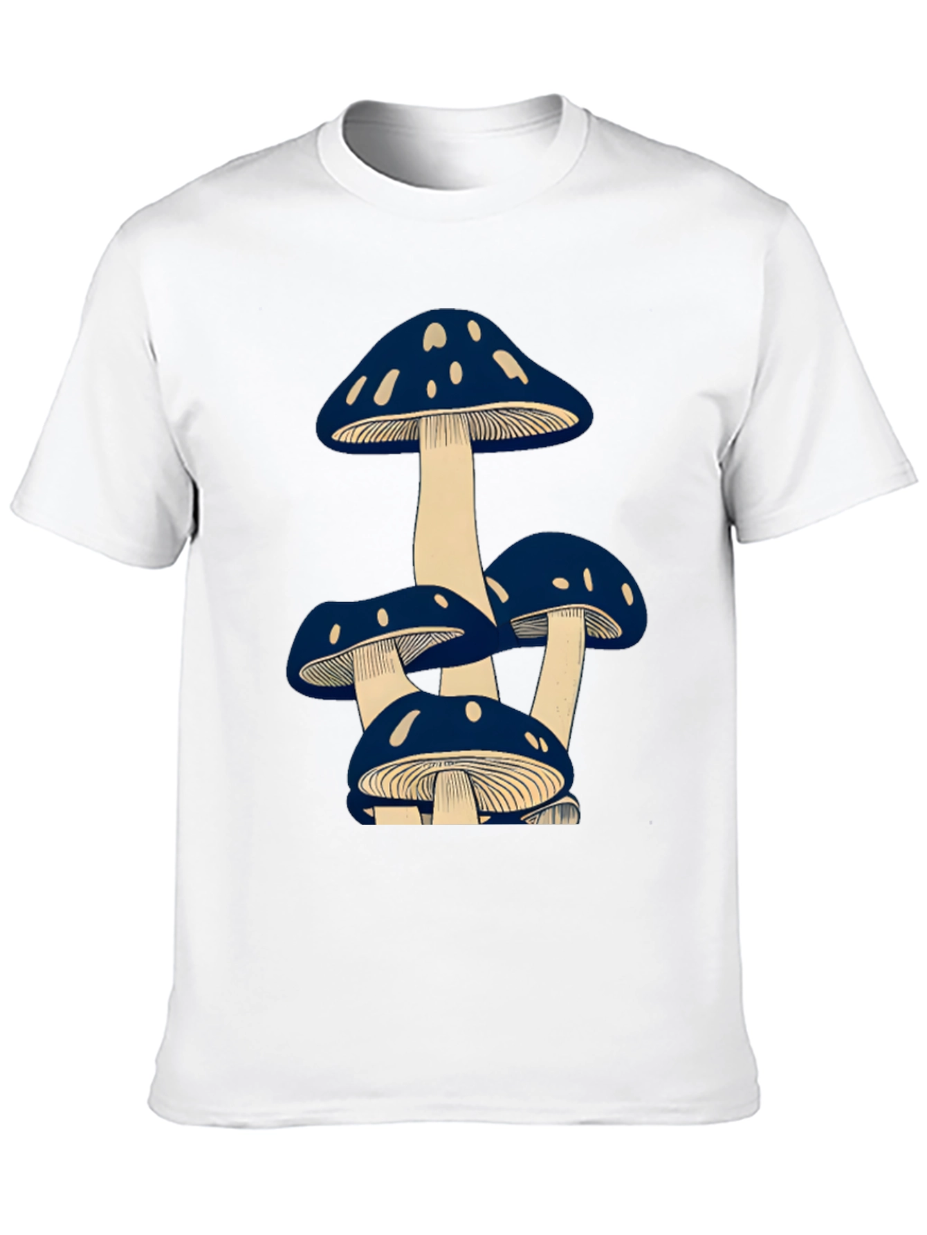 Black Mushroom Graphic Tee - Unisex Black T-Shirt view 10