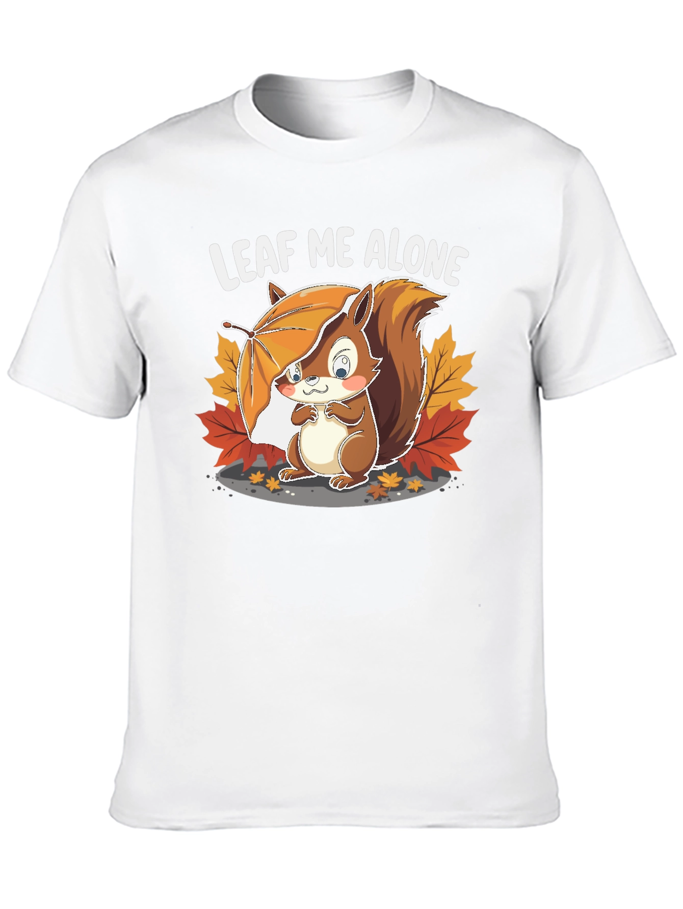 Black Leaf Me Alone Squirrel Graphic Tee - Unisex view 10
