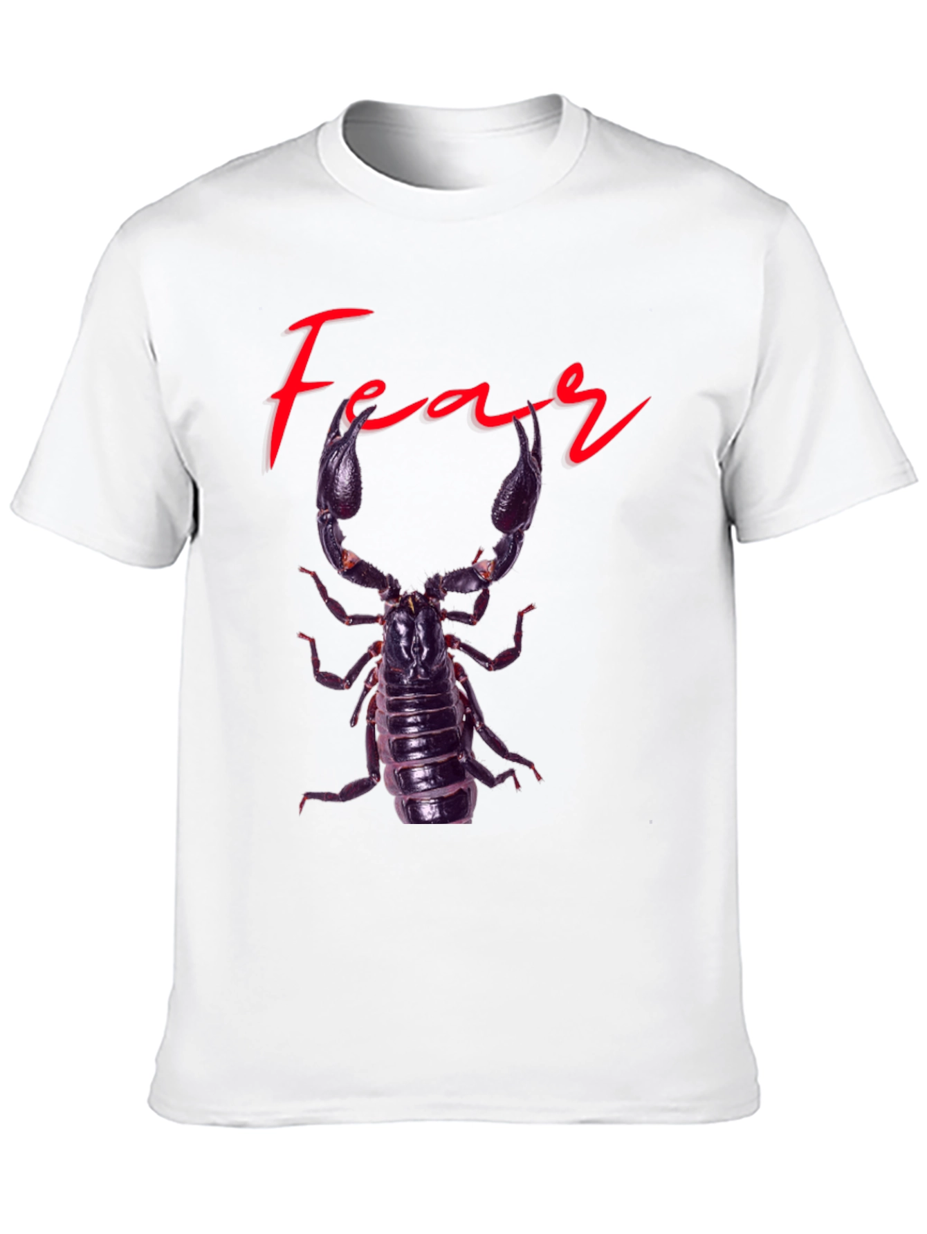 Black Fear Scorpion Graphic Tee - Black Cotton T-Shirt view 10