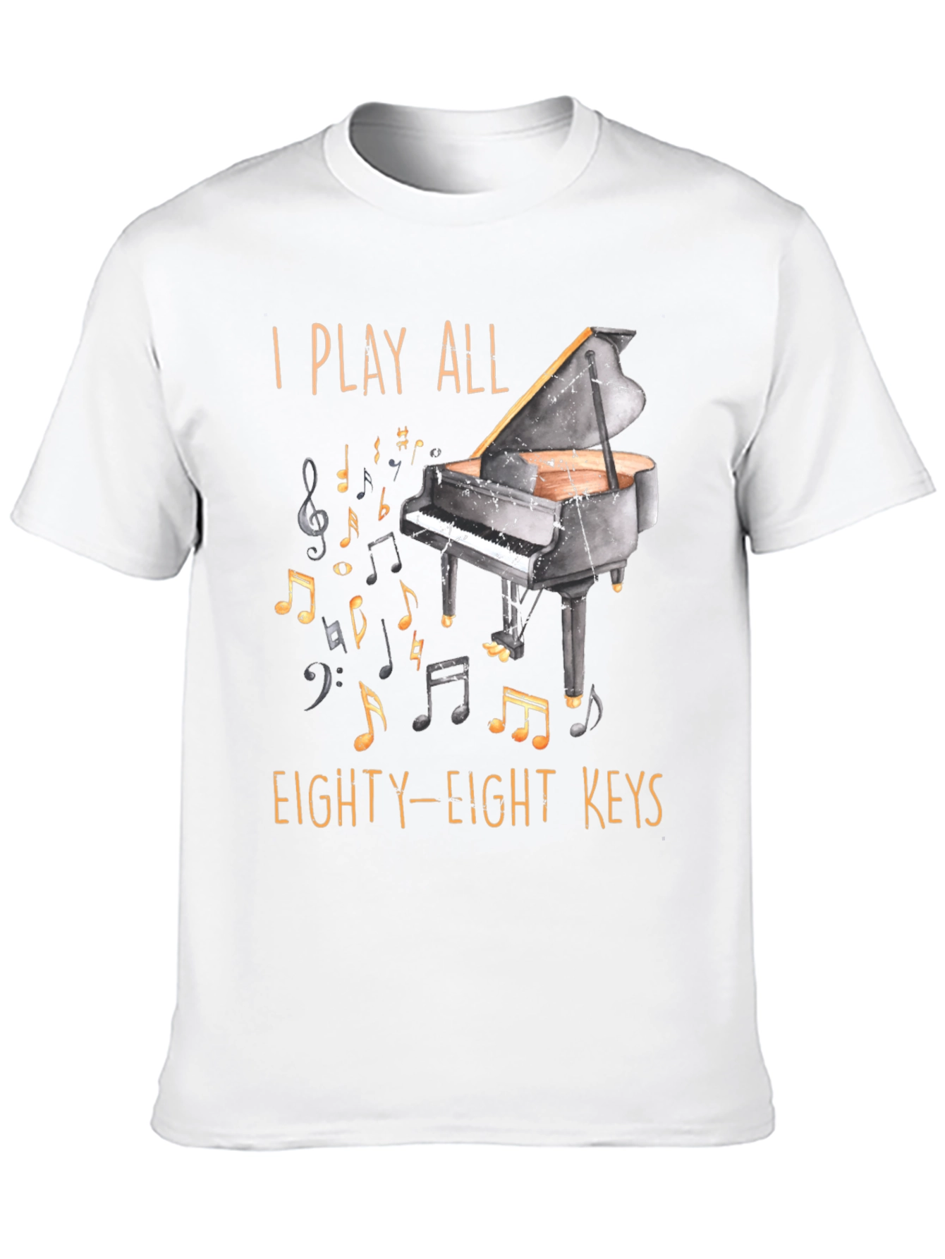 Black Piano Player Graphic T-Shirt - 88 Keys view 10