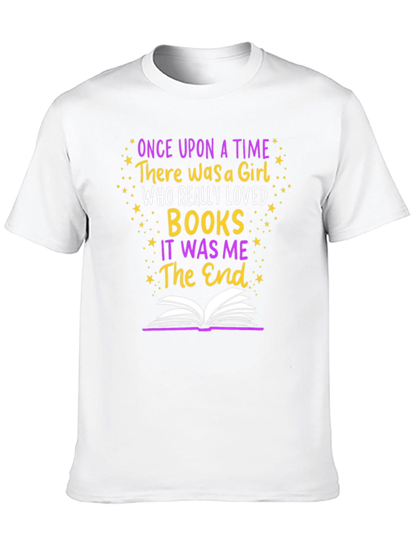 Black Once Upon a Time Book Lover T-Shirt view 10